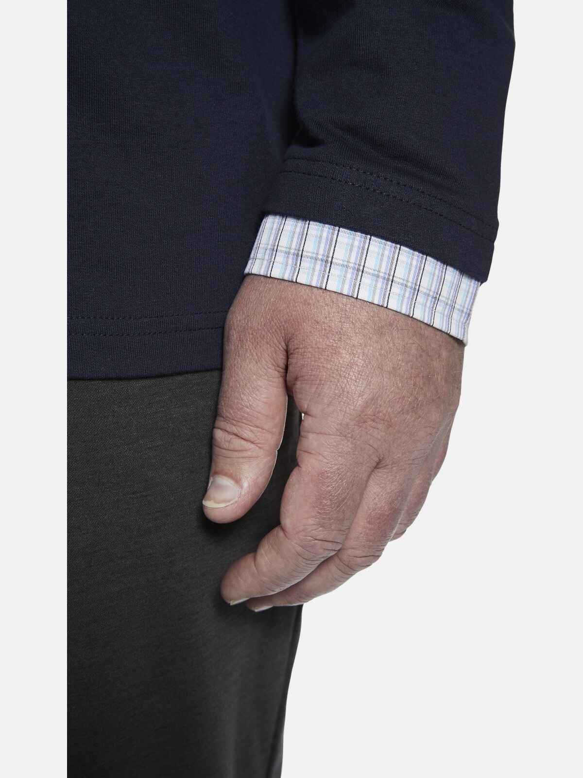 Charles Colby Sweatshirt »Sweatshirt EARL BALIN«, (1 tlg.), mit karierten Details