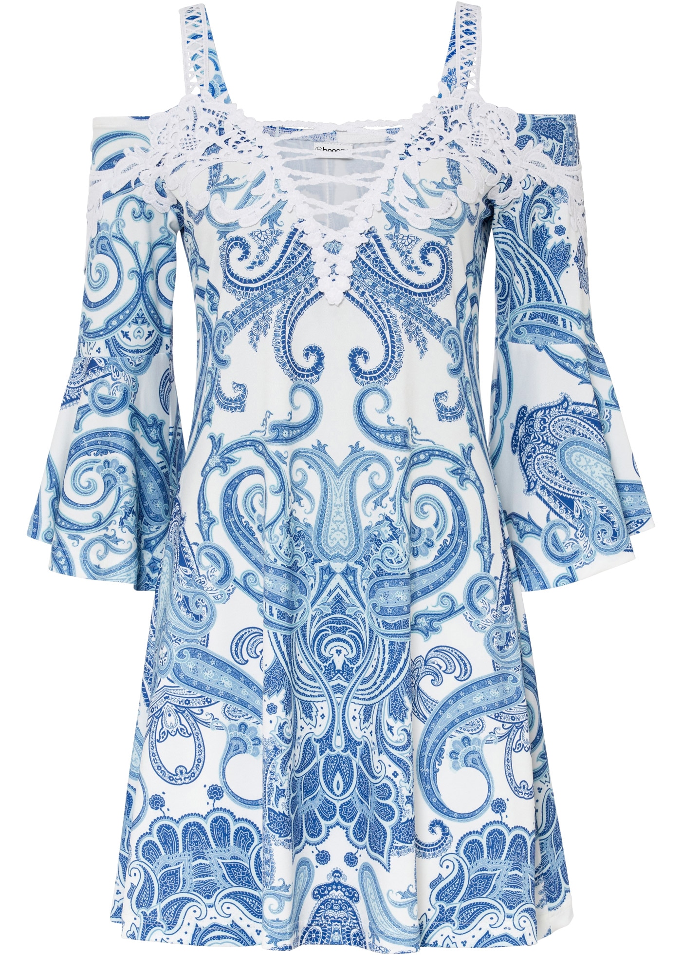 bonprix Off-Shoulder-Kleid für Partys, Off-Shoulder-Design, Halbarm, ausgestellte Passform