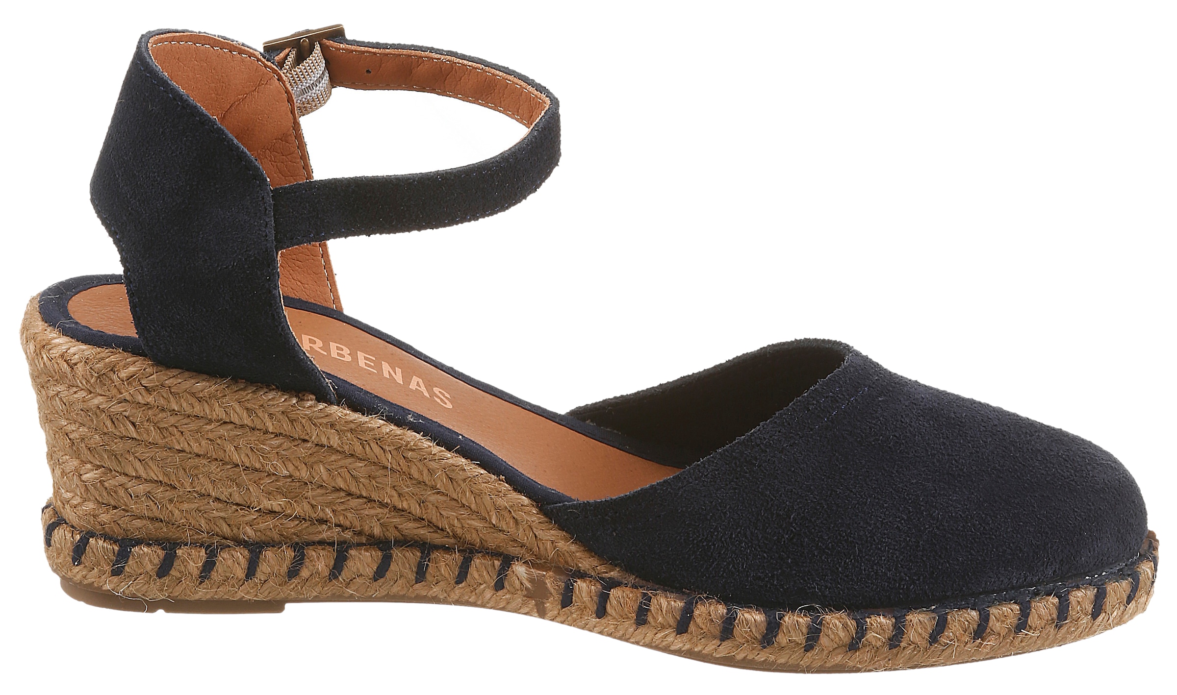 VERBENAS Slingpumps  Keilsandalette, Sommerschuh, Urlaubsschuh mit Bastbesatz