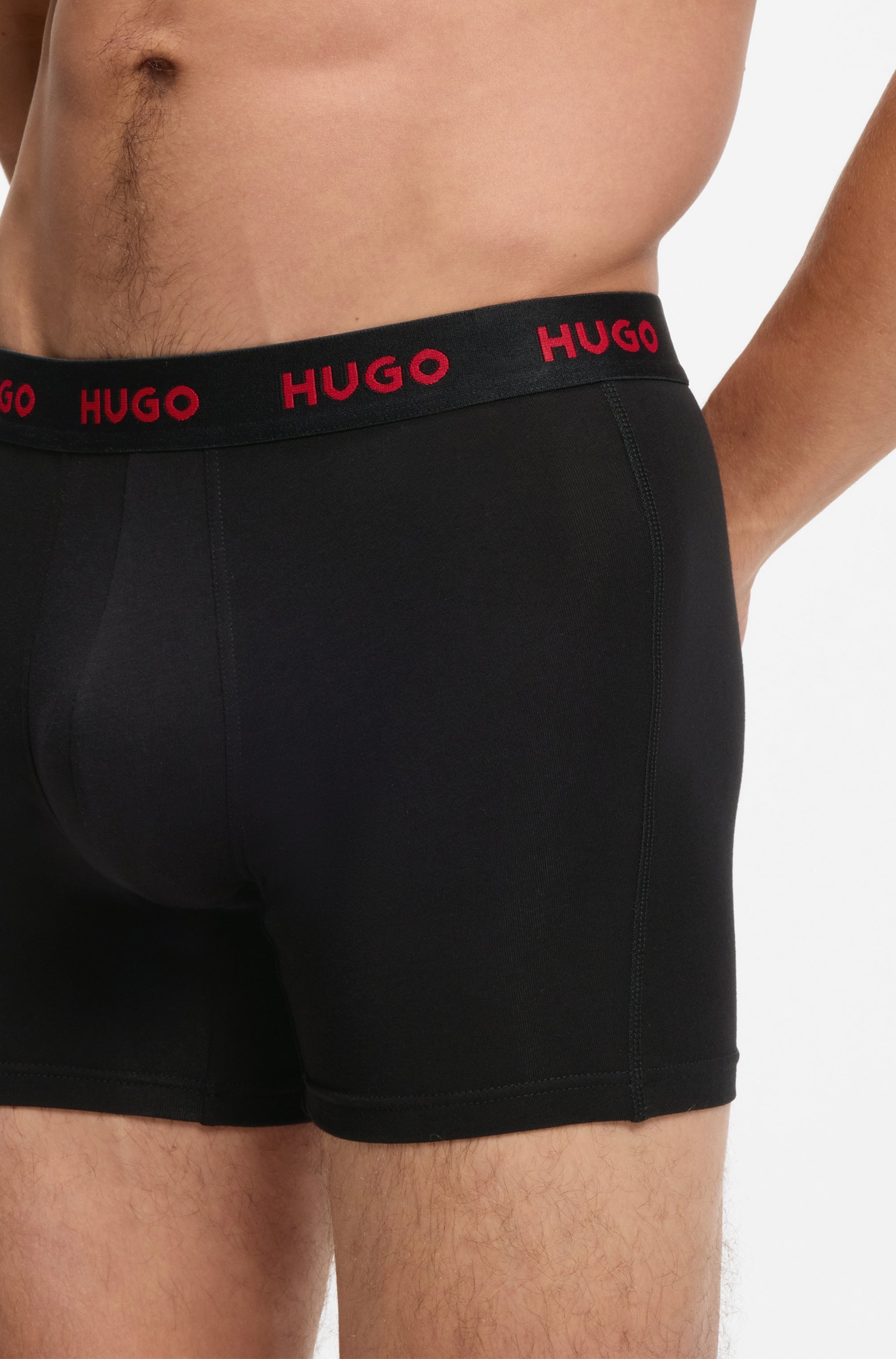 HUGO Underwear Boxer »BOXERBR TRIPLE« Packung, 3er, 3 Stk. mit elastischem Bund