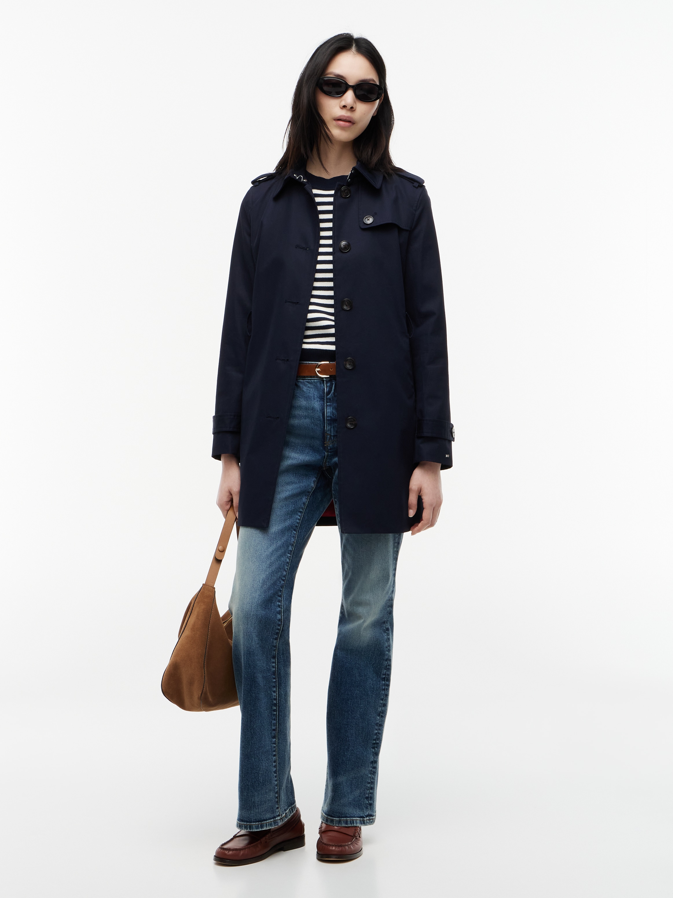 Tommy Hilfiger Langjacke »HERITAGE SINGLE BREASTED TRENCH« mit den typischen Trenchcoat-Details