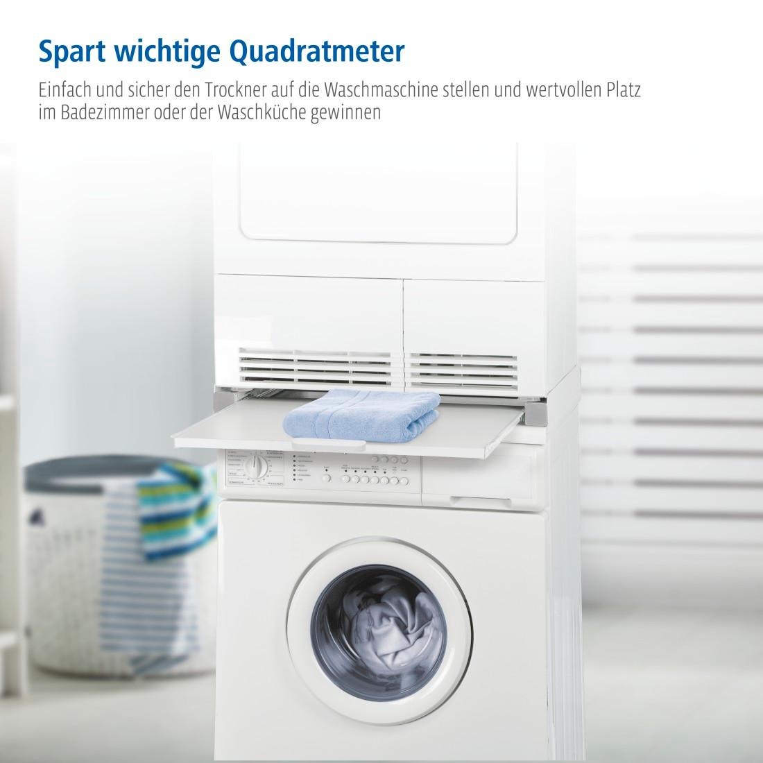 Xavax Zwischenbaurahmen »für Waschmaschinen und Trockner inkl. Zurrgurt«, Mit Auszug als Ablage