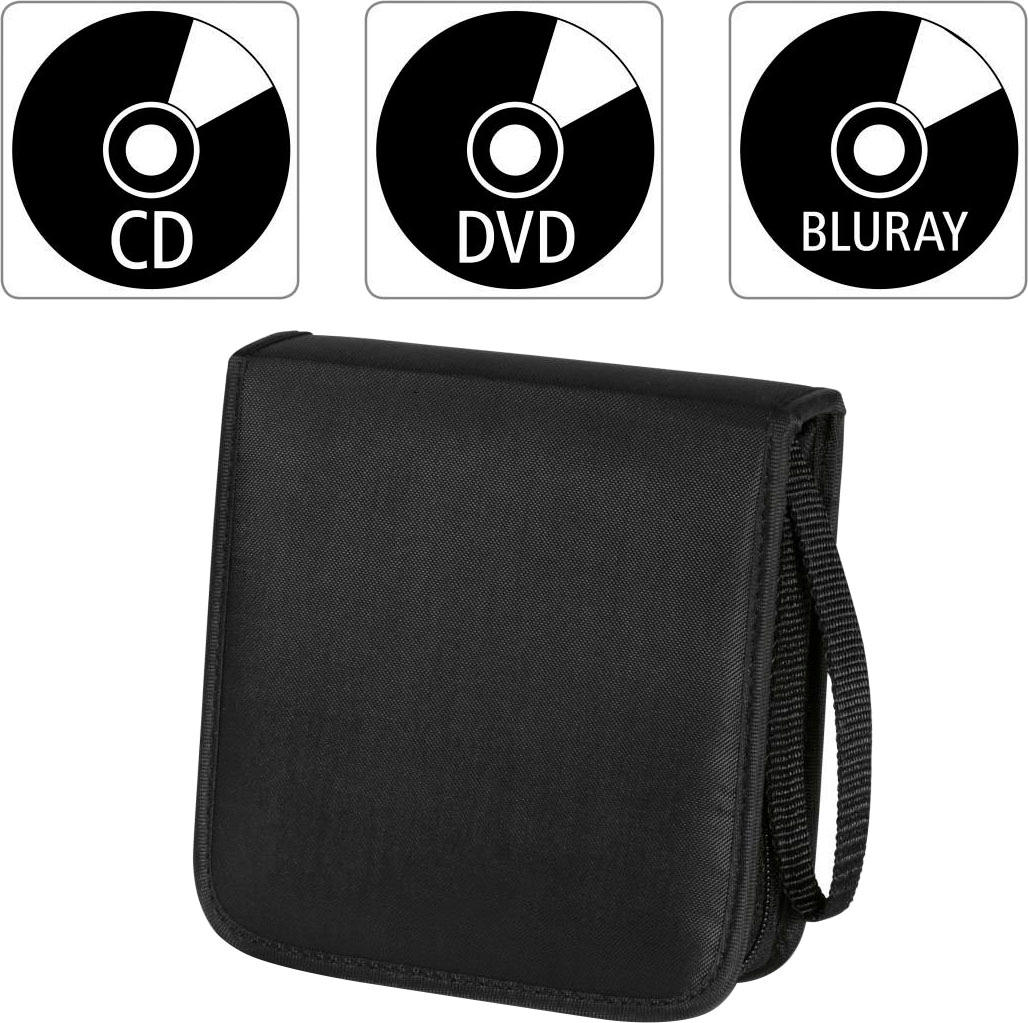 Hama DVD-Hülle »CD-/DVD-/Blu-ray Tasche, Schwarz, für max. 20 Discs«