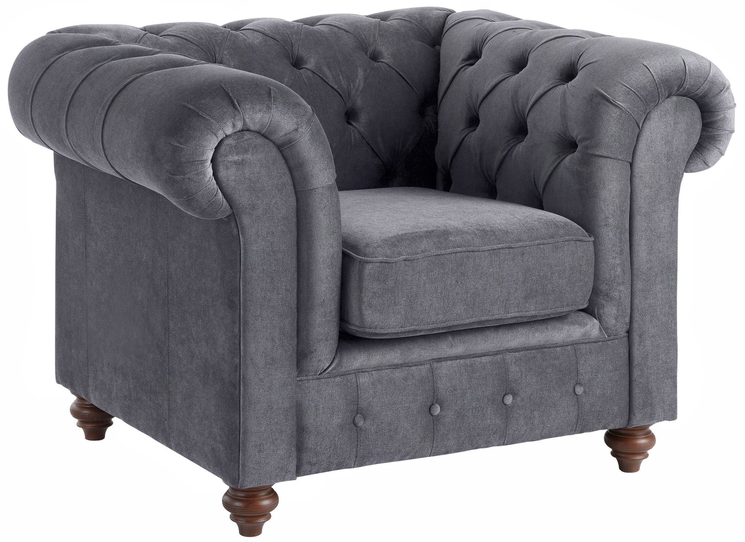 Home affaire Sessel »Chesterfield B/T/H: 105/69/74 cm«, mit hochwertiger Knopfheftung, auch in Leder