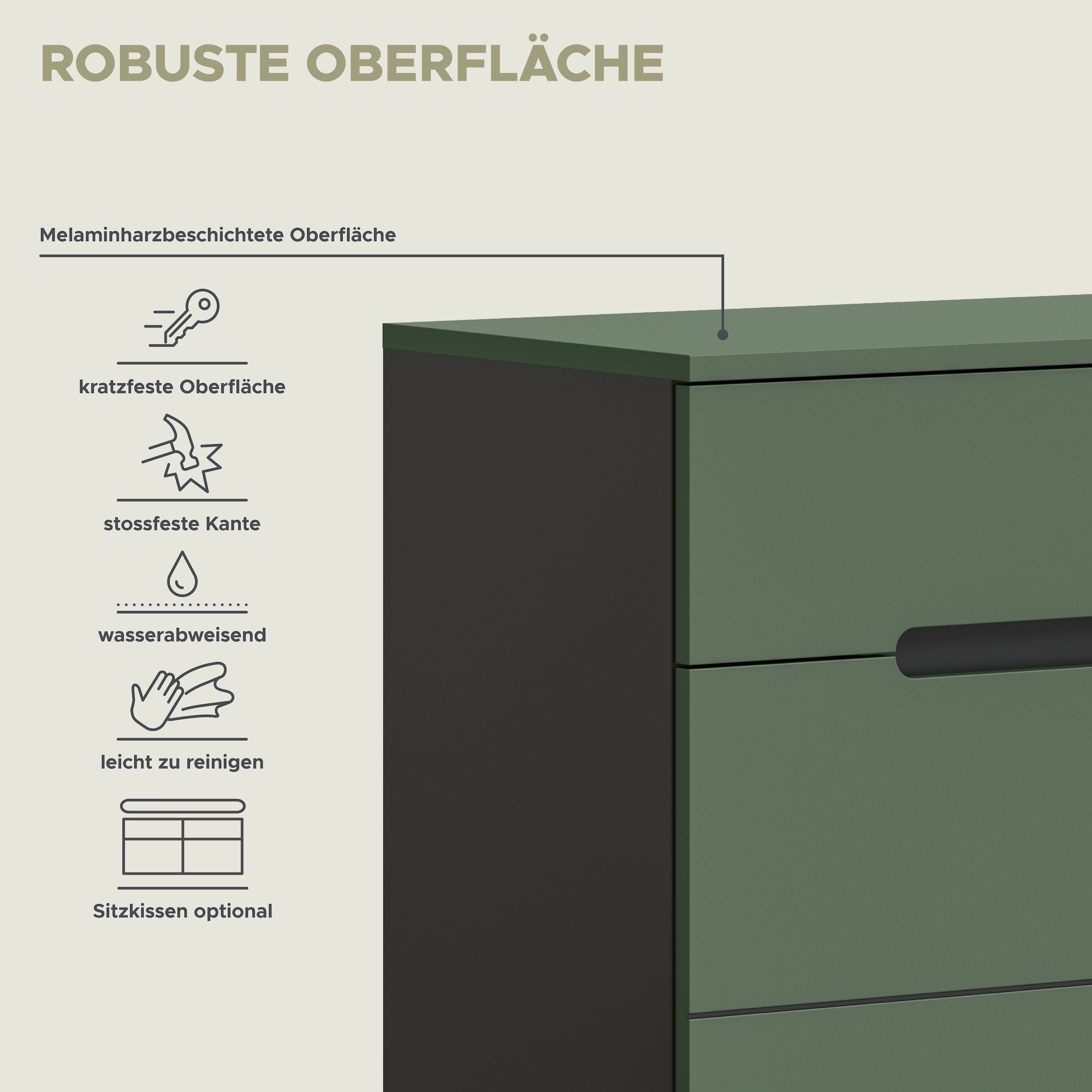 Home affaire Garderoben-Set »REHAT, TOPSELLER!, 4-teilig, Breite 160cm, individuell stellbar« bestehend aus: Garderobenschrank, Sitzbank, Paneel, Hakenleiste, 3 Stk. tlg.