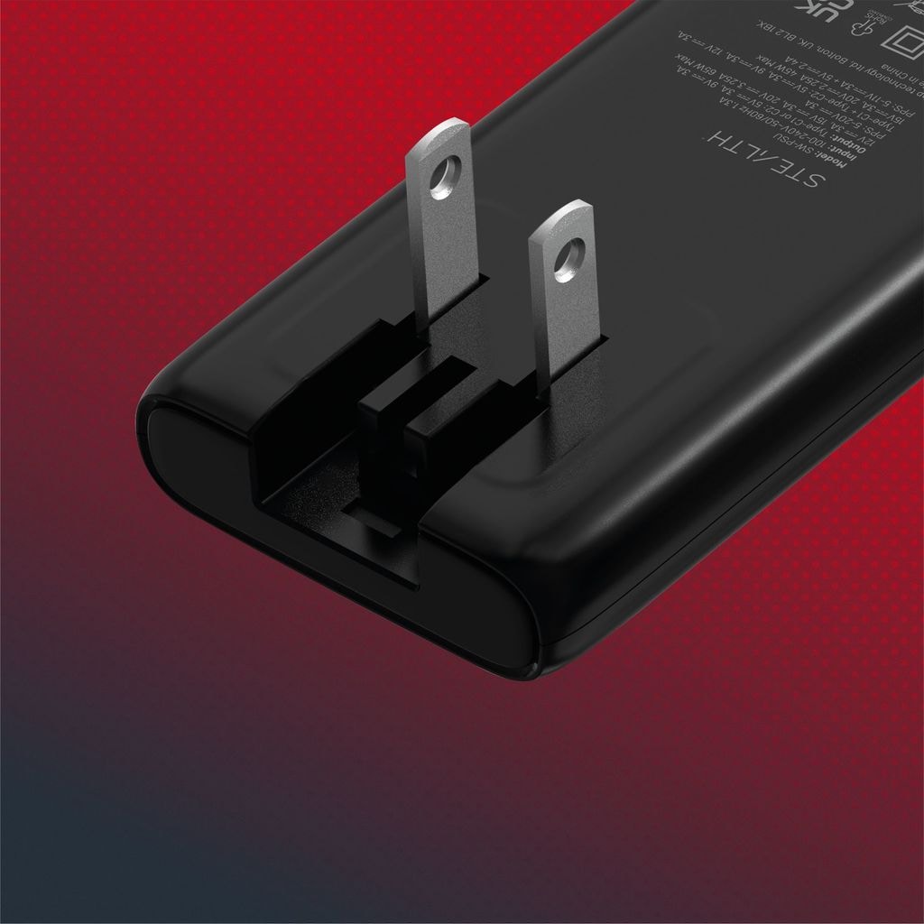 Stealth USB-Ladegerät »Flaches Reisenetzteil / AC-Adapter (65W 2x USB-C Ports)«