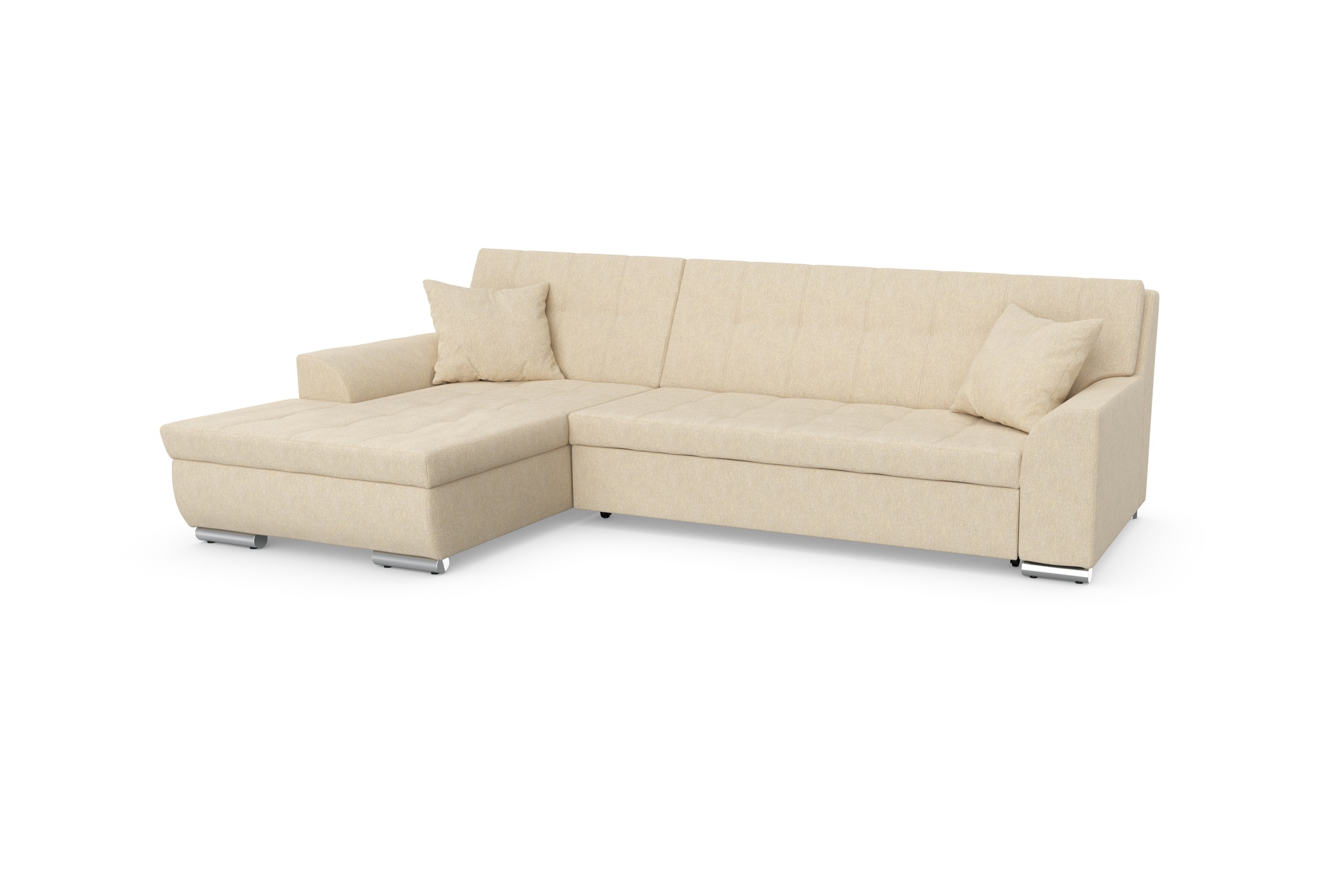 DOMO collection Ecksofa Treviso, wahlweise mit Bettfunktion, incl. Zierkissen