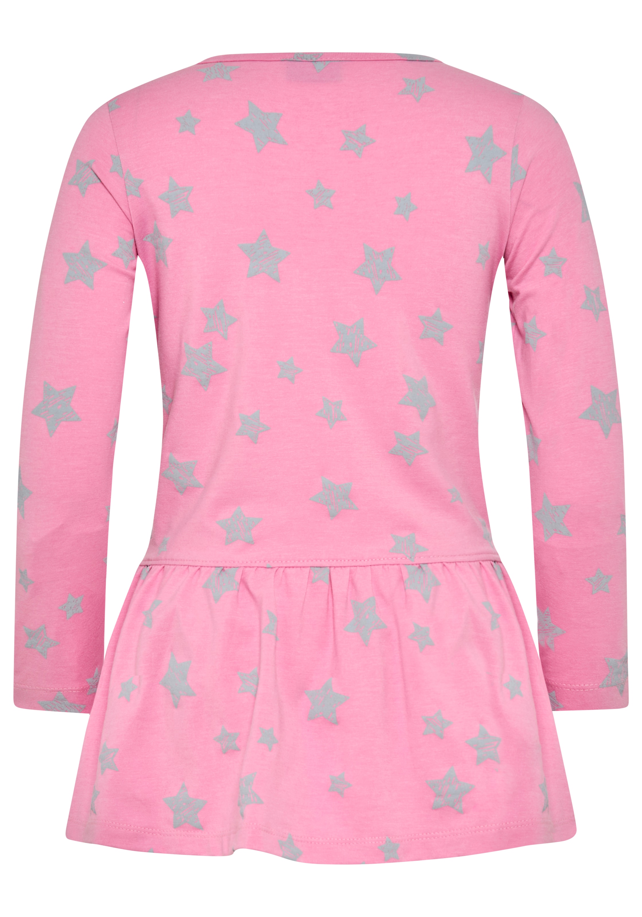 KIDSWORLD Jerseykleid »Kleid mit Pailletten«, Shirtkleid mit süßer Paillettenapplikation