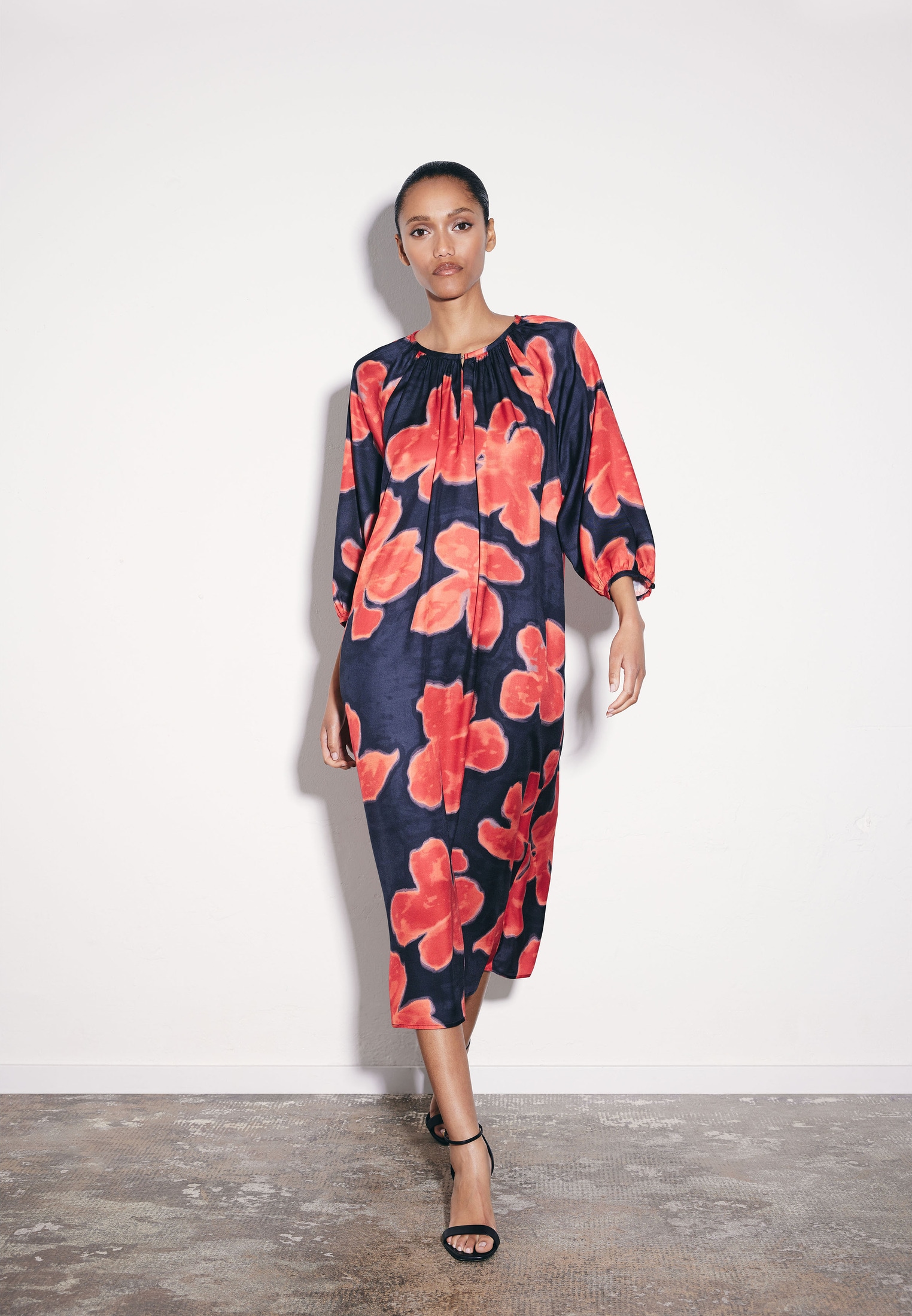 seidensticker Sommerkleid 3/4 Rundhals Druck