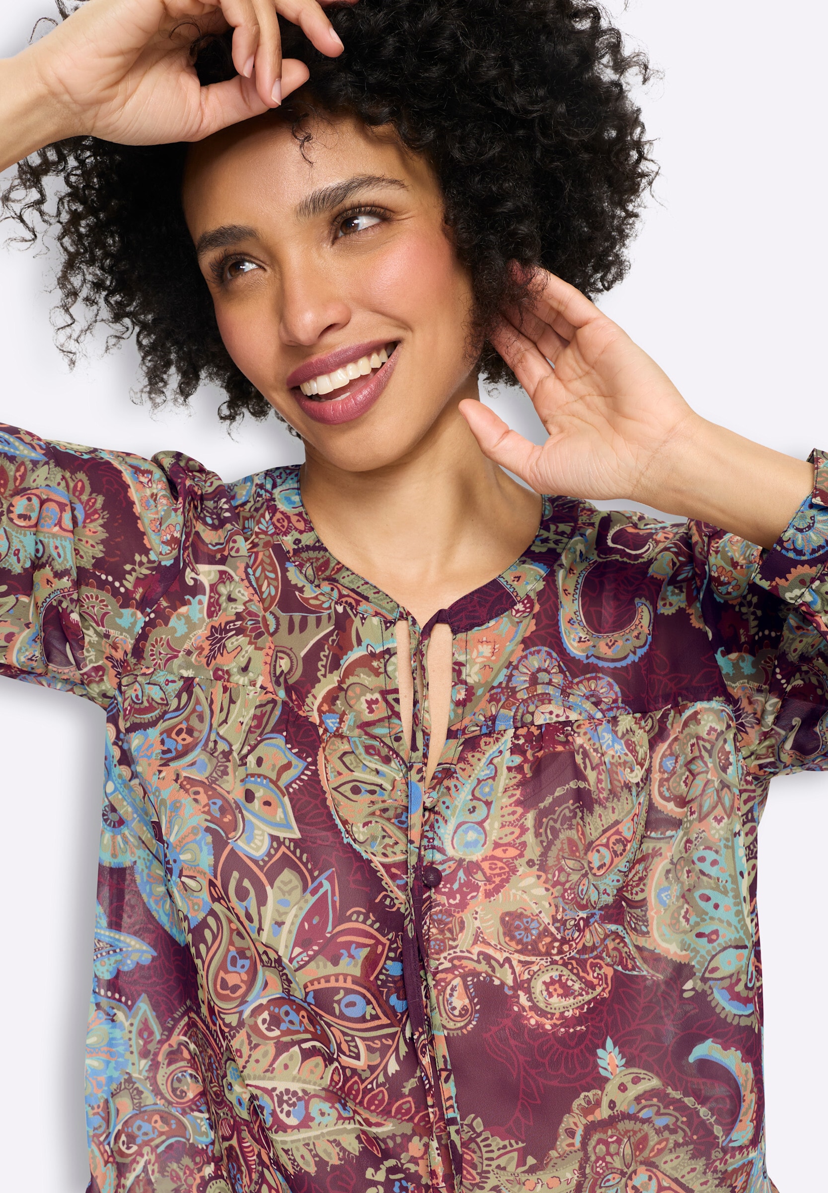 heine Klassische Bluse »Druckbluse Druckbluse mit Paisley-Print«
