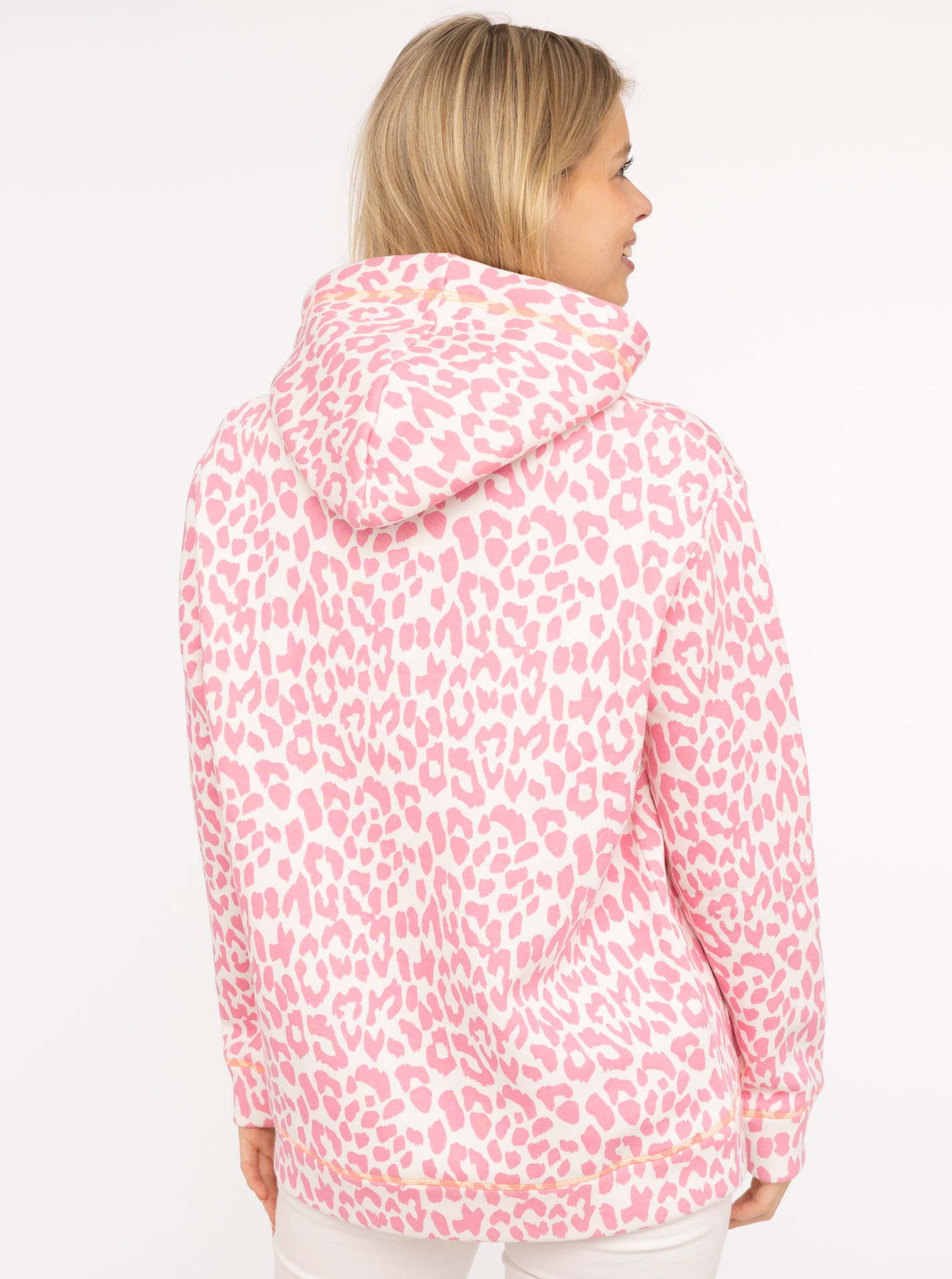Zwillingsherz Hoodie »"Leo Pastell"«, mit Leomuster und WILD Applikation, Kapuze und Tasche