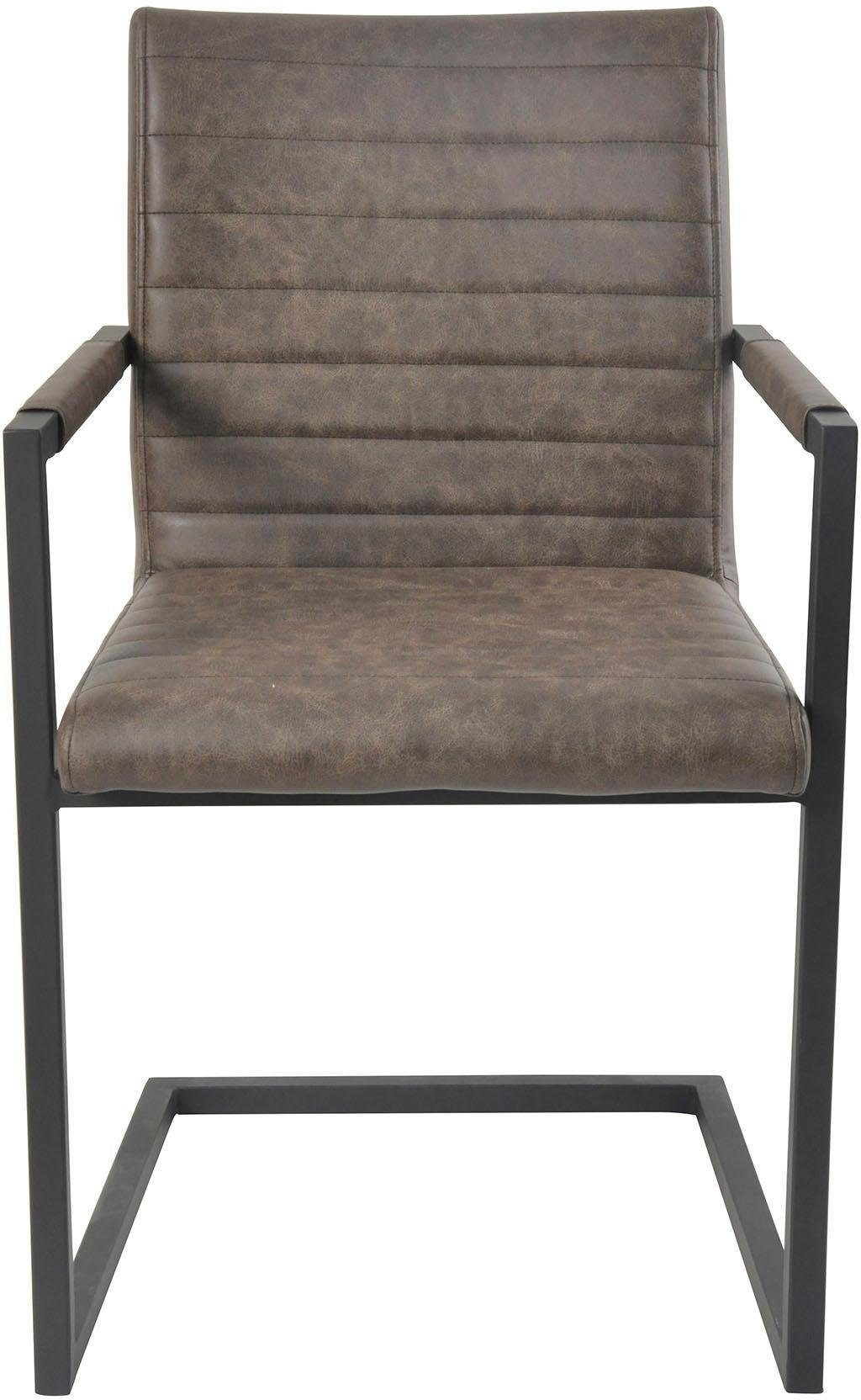 SalesFever Freischwinger, auf Rücken- Set, mit Quersteppung 2 Armlehnstuhl bestellen Sitzbereich, St., und bequem