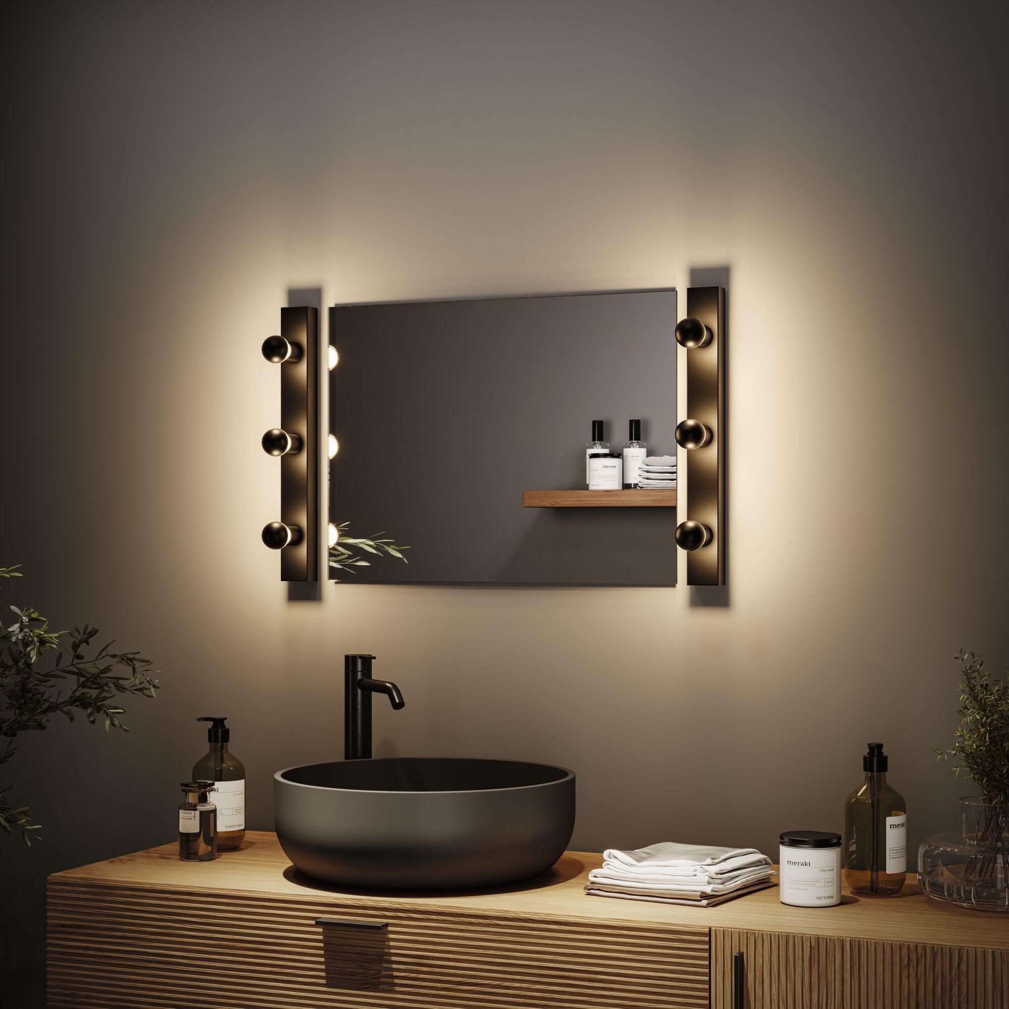 Paulmann LED-Leuchtmittel »LED Tropfen Kopfspiegel 470lm E14 2700K 4,5W 230V dim schwarz matt« E14 1 Stk. Warmweiß