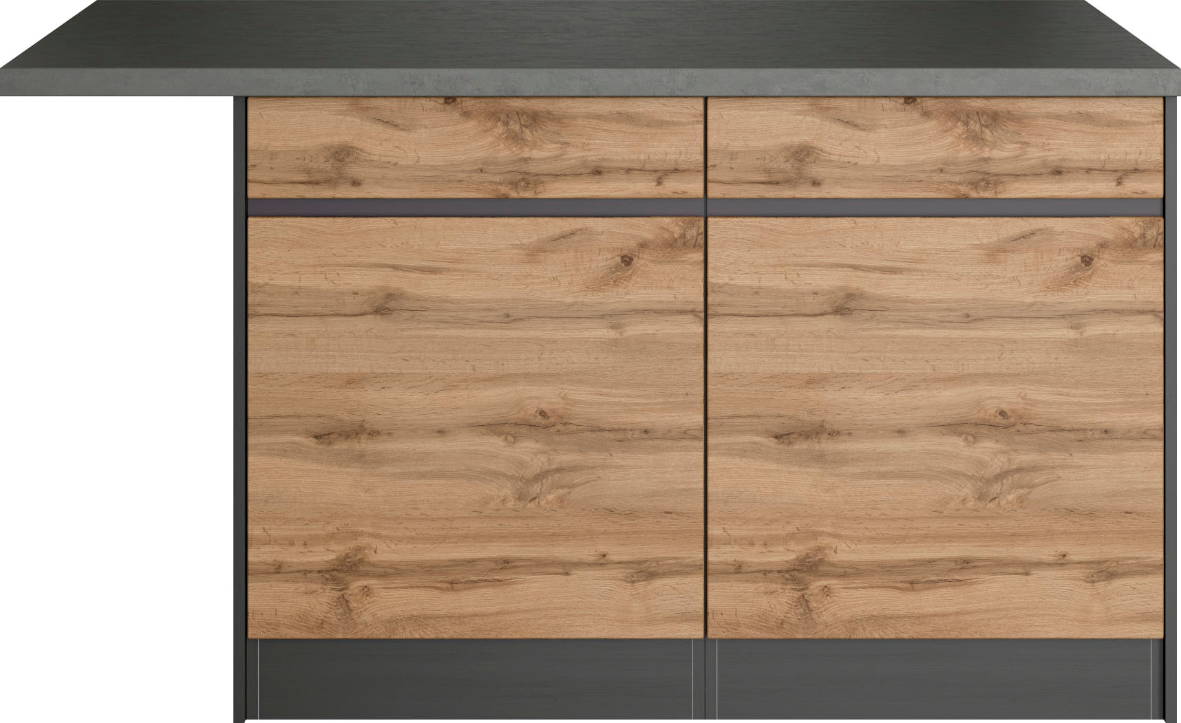 KOCHSTATION Kücheninsel »KS-Riesa«, Breite 153 cm, Tiefe 100 cm, MDF-Fronten
