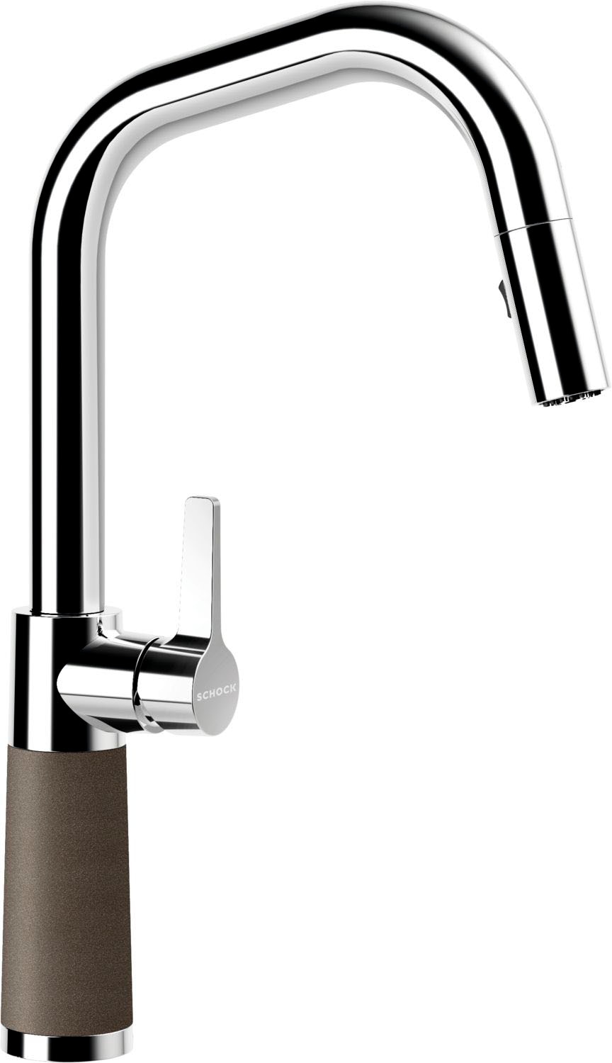 Schock Küchenarmatur "SC-530 SB" ausziehbar, Strahl-Brause, Rückflussverhinderer, Schwenkbereich 120