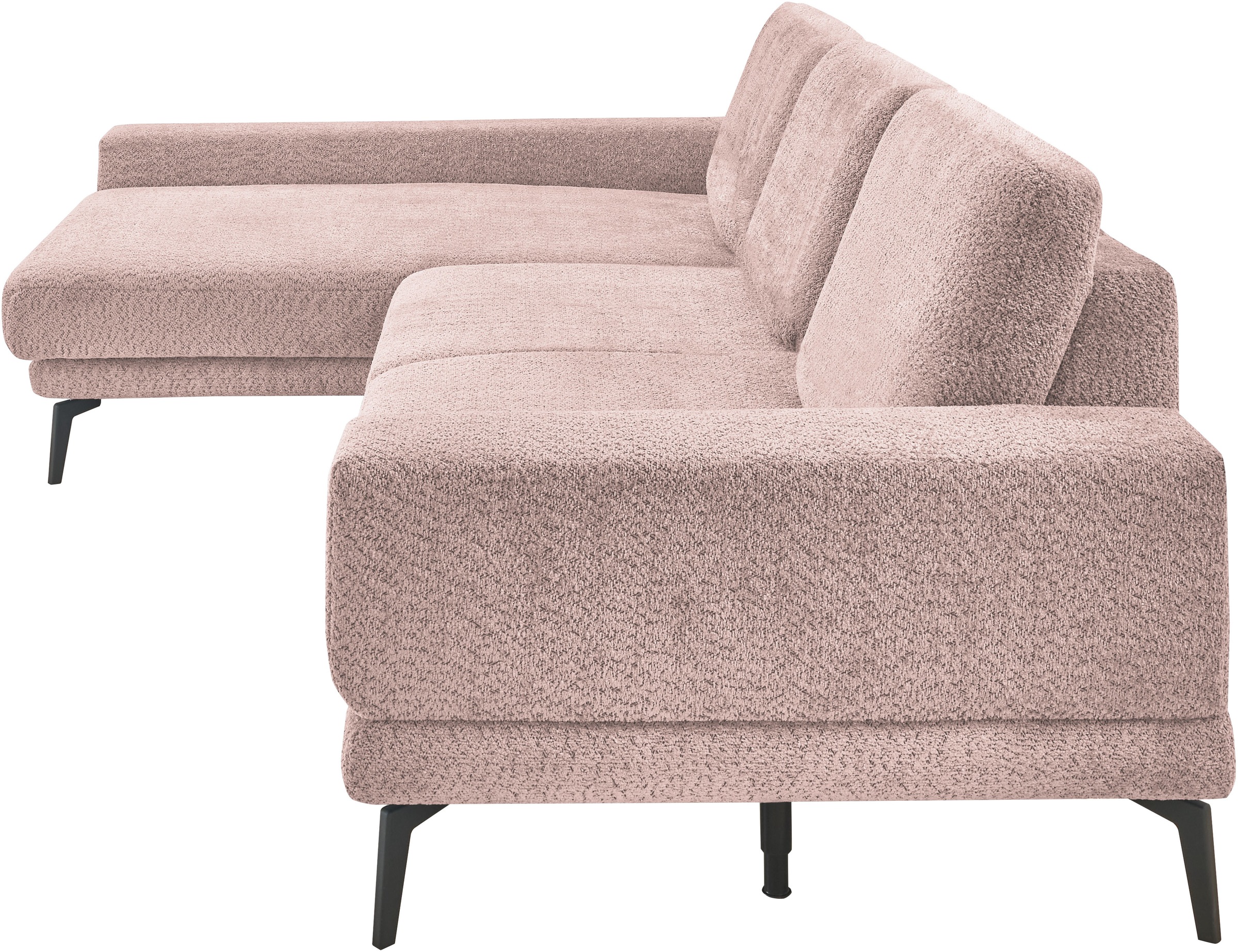 set one by Musterring Ecksofa »SO 3600 optimaler Sitzkomfort in Federkern o. Kaltschaum, 2 Sitzhöhen«, Sitzhöhe 42 cm, Kaltschaum, B 293 x T 180 cm, Kama rose