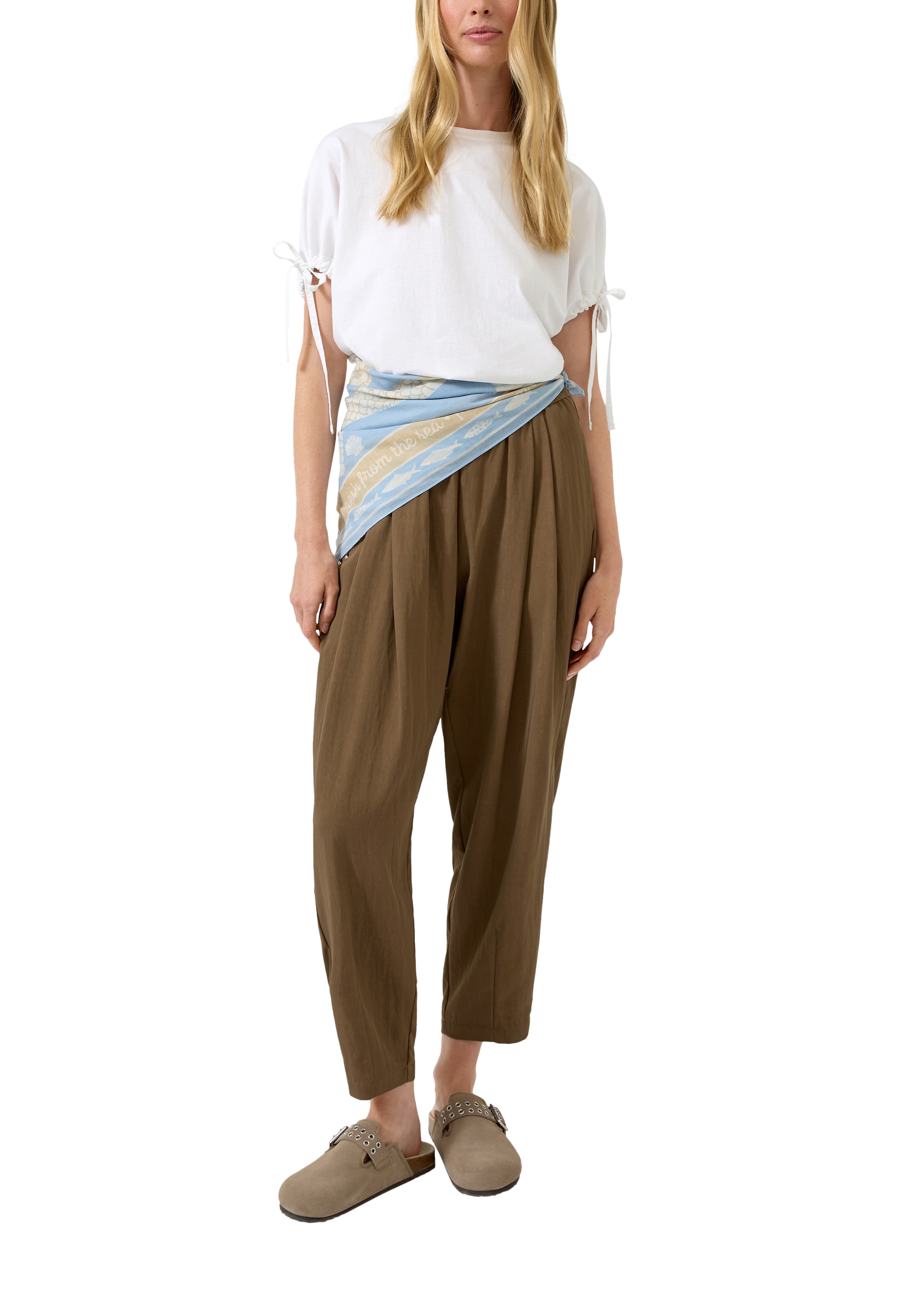 s.Oliver Stoffhose  Leichte Sommerhose mit Bindeband