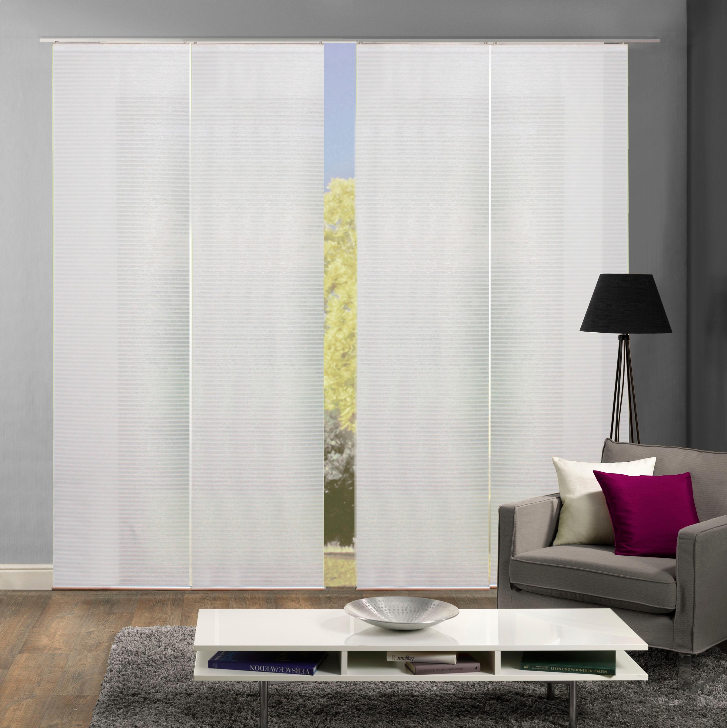 HOME WOHNIDEEN Schiebegardine »SCAR«, (4 St.), HxB: 245x60, inkl. Befestigungszubehör kaufen