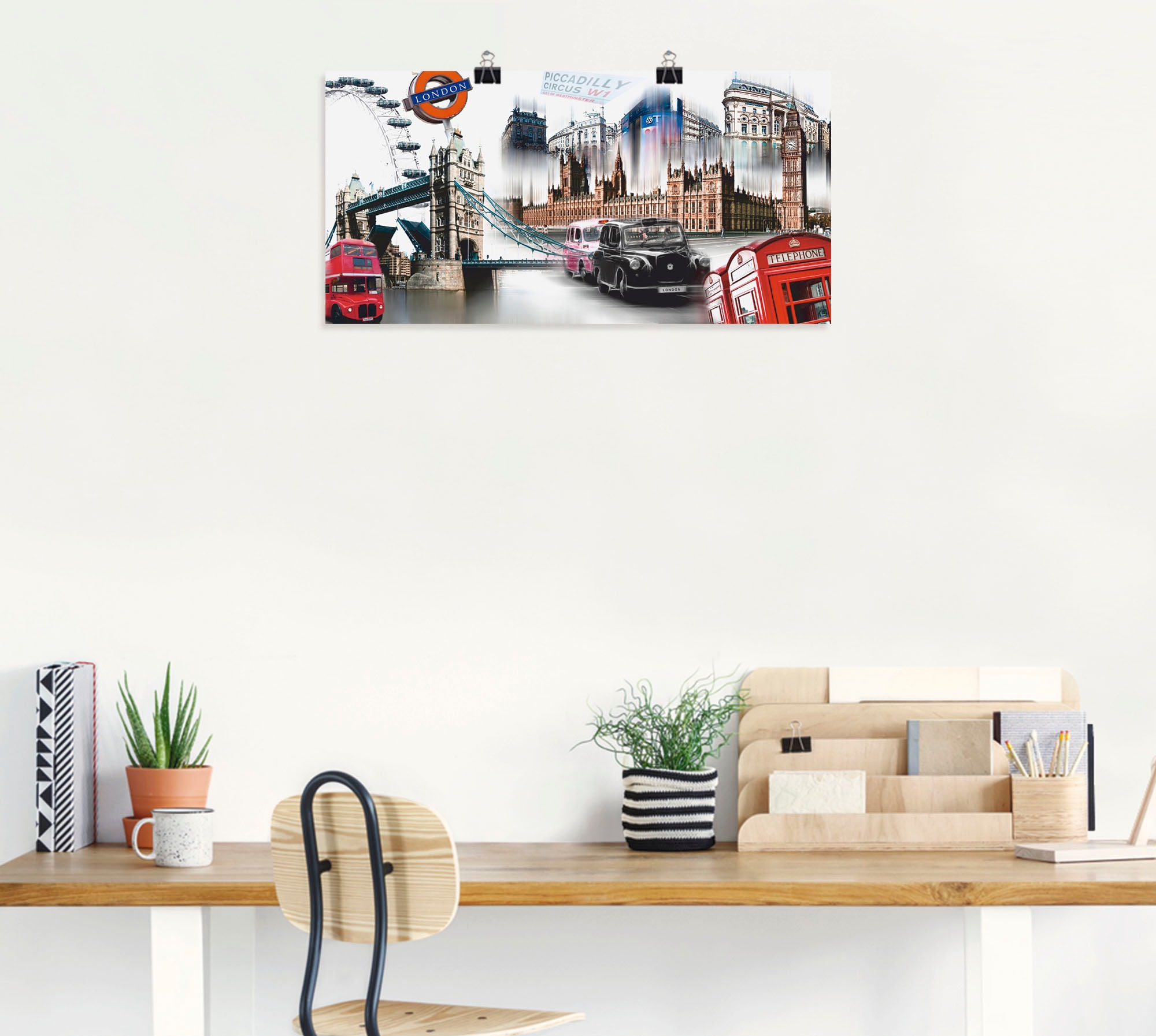 Artland Wandbild »London Skyline Collage IV«, Großbritannien, (1 St.), als Leinwandbild, Poster, Wandaufkleber in verschied. Größen