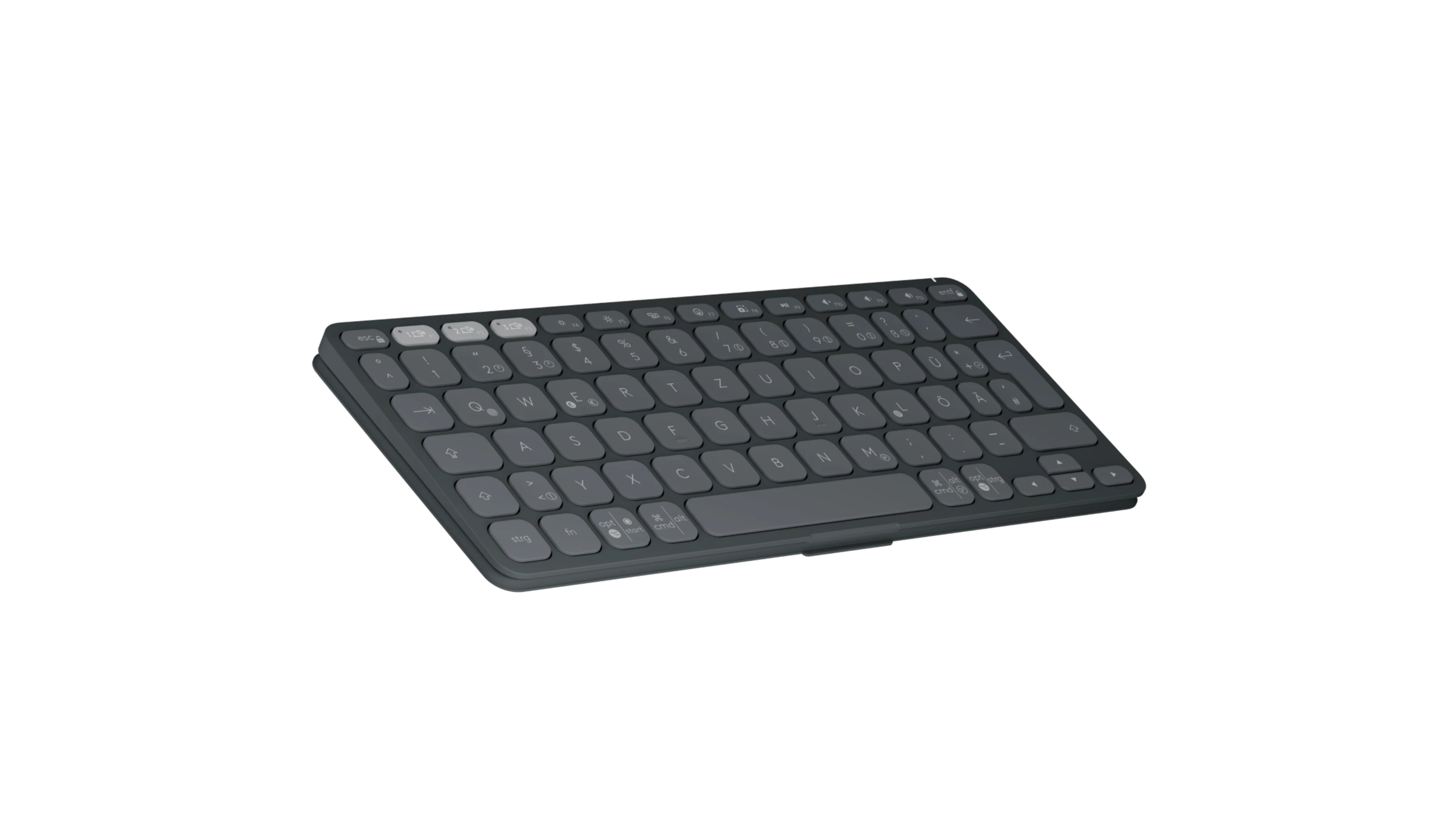 Logitech Gaming-Tastatur »Keys-To-Go 2 - GRAPHITE - DEU - WESTMID-511«, Bluetooth Low Energy technology