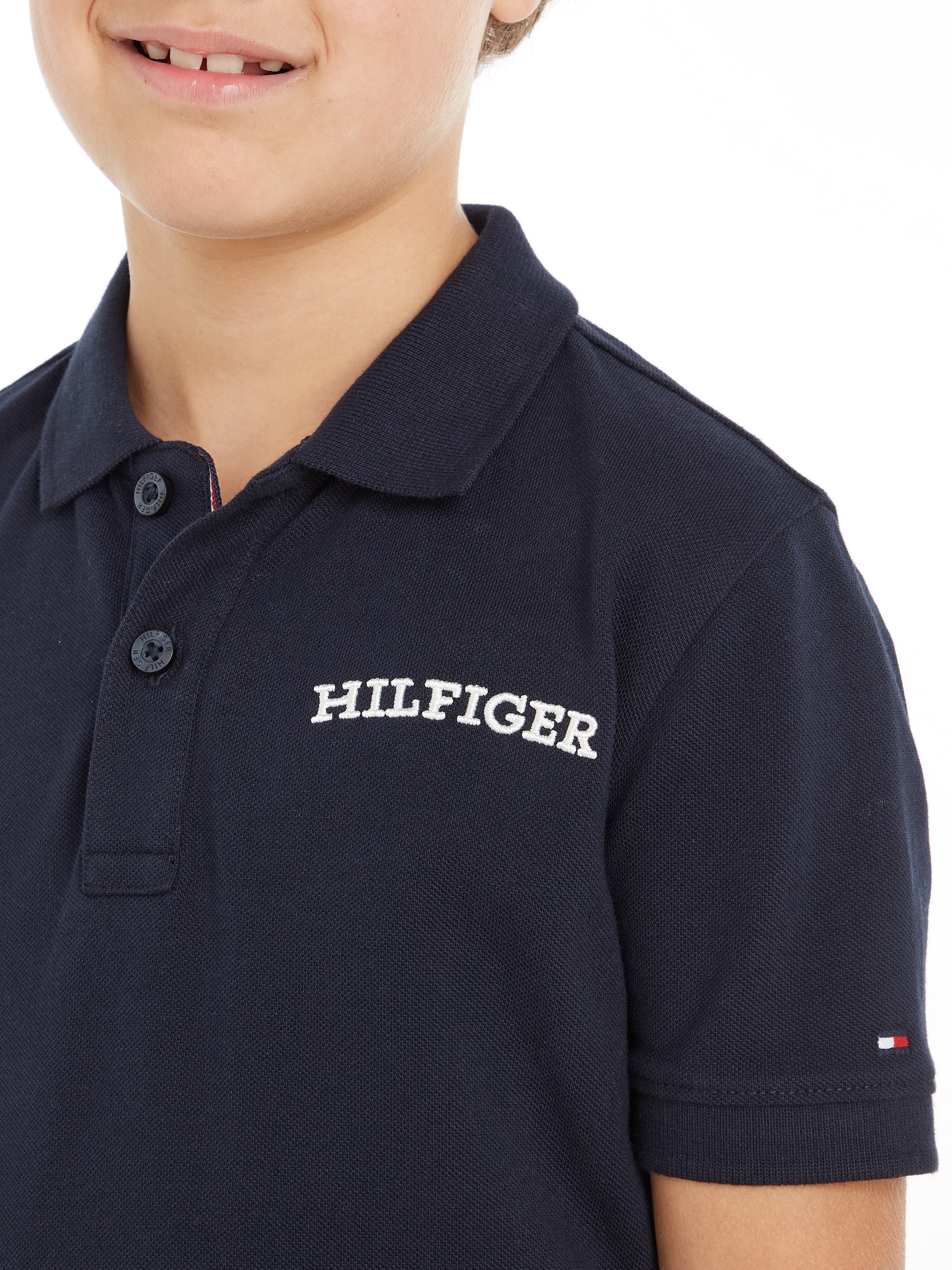 Tommy Hilfiger Poloshirt »HILFIGER ARCHED POLO S/S«, mit Hilfiger Logo-Schriftzug auf der Brust