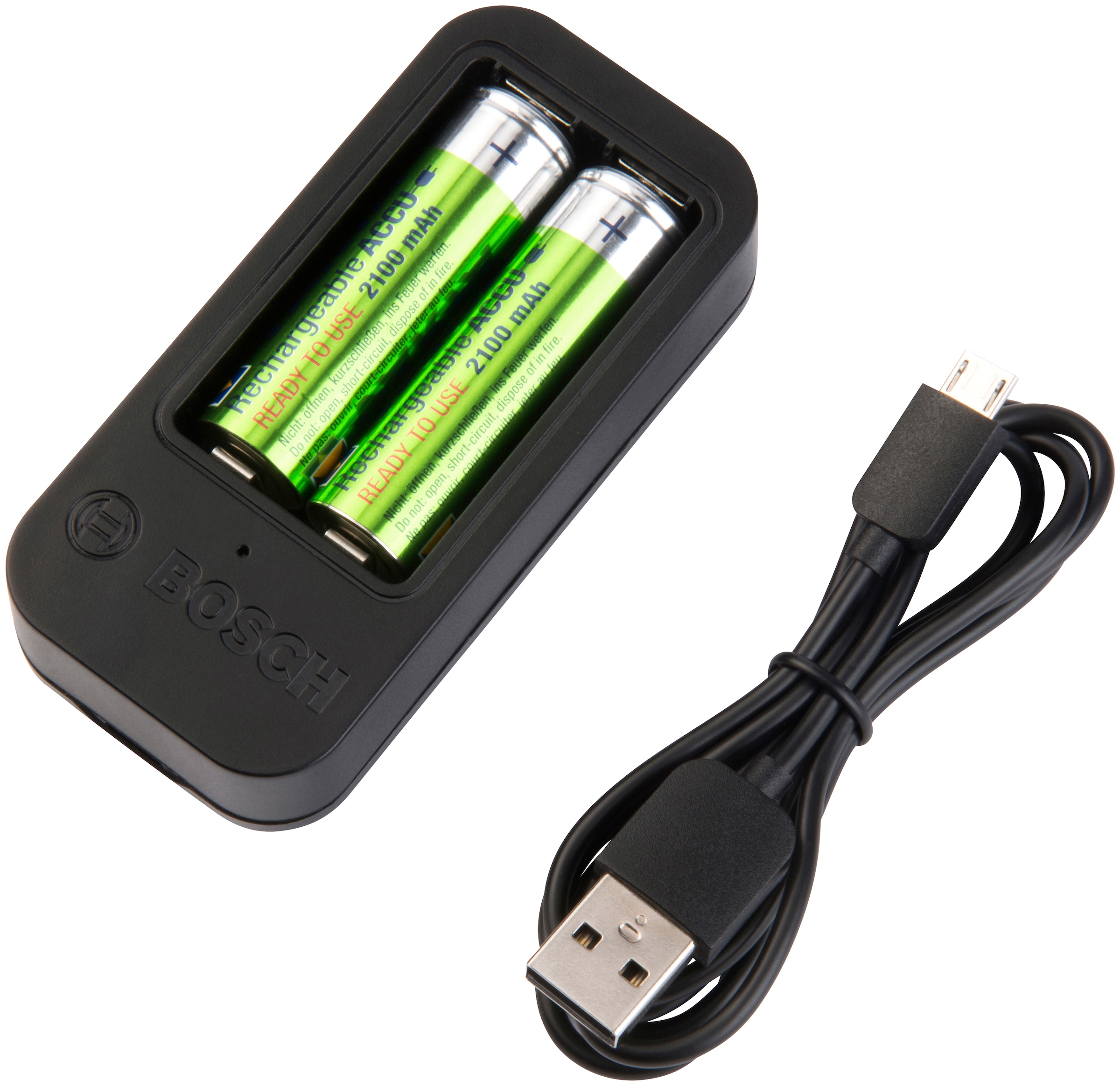 Bosch Home & Garden Heißklebestift »Gluey, pink« USB-Ladegerät & -Kabel,  2x1,2 V HR06 (AA) Akkus,  inkl. 20 Mini-Klebesticks in vielen Farben