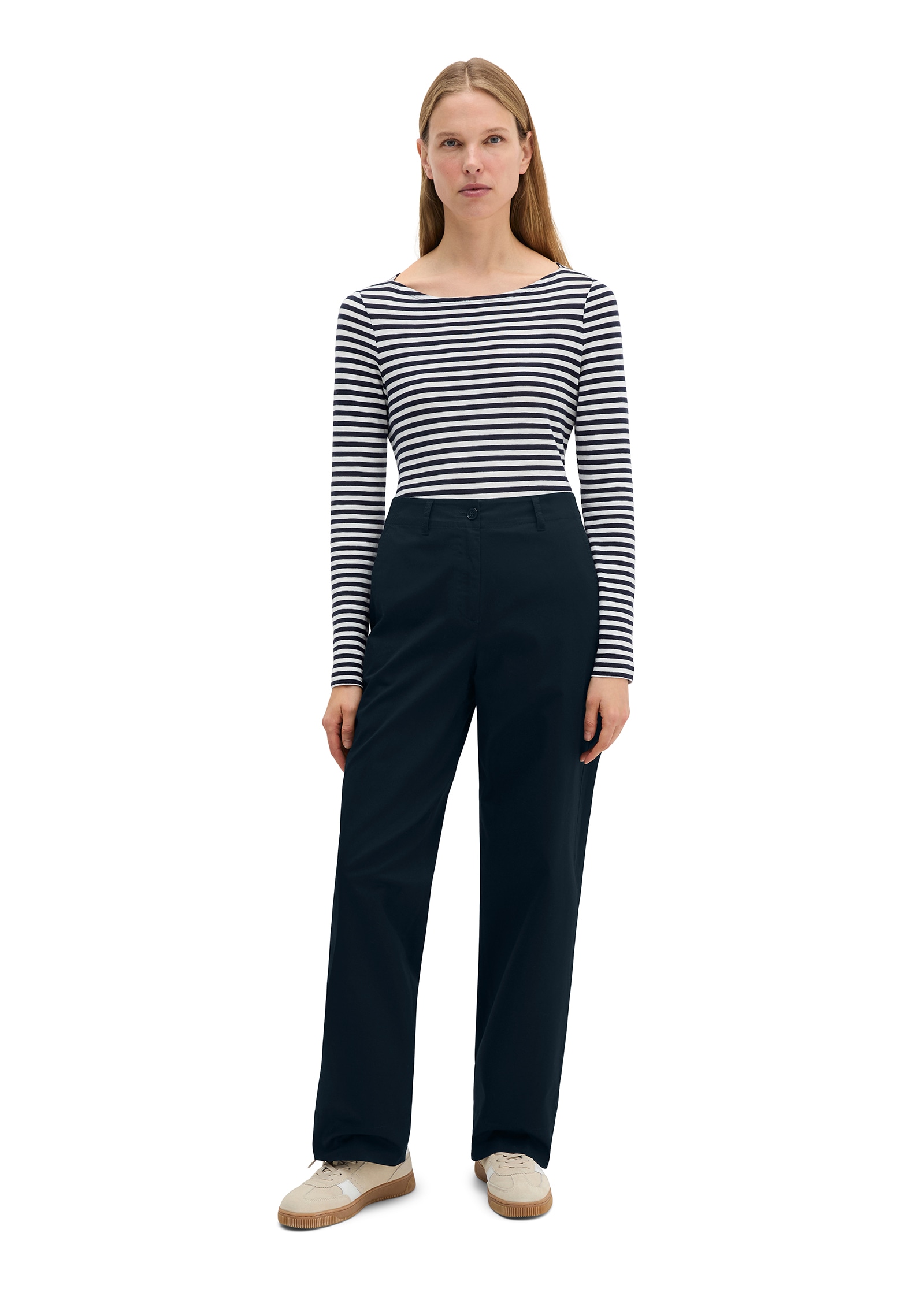 Marc O'Polo Langarmshirt mit leichtem U-Boot-Ausschnitt