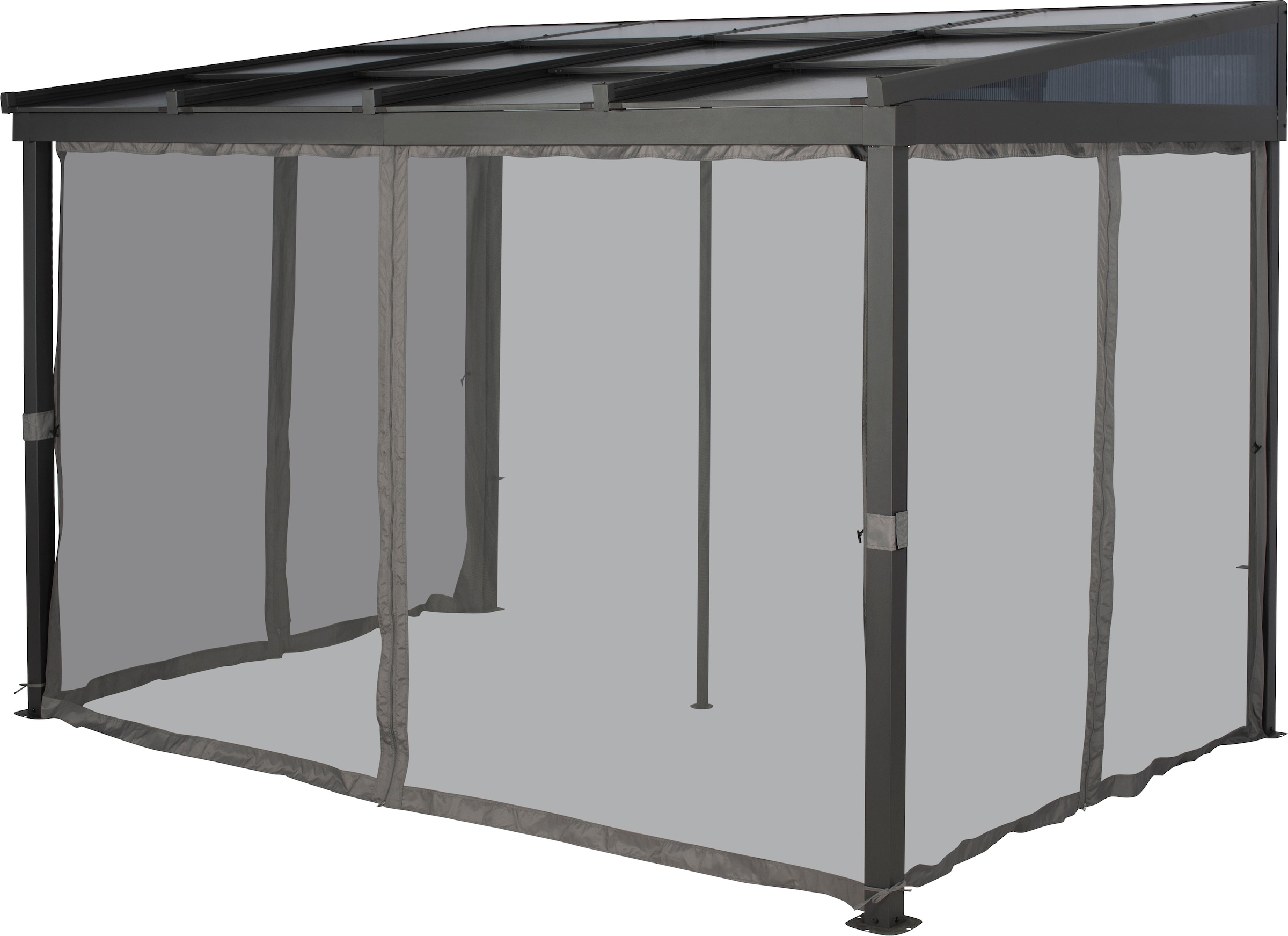 KONIFERA Pavillonseitenteil Moskitonetz für Anbaupavillon Bilbao, BxT: 423x300 cm, abnehmbar