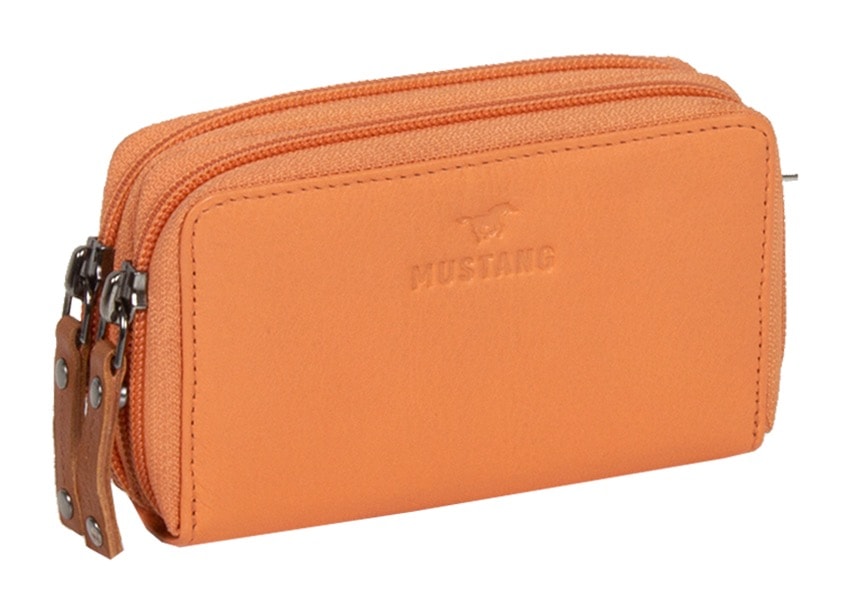 2 kaufen »Seattle | opening«, praktischem leather MUSTANG wallet zip UNIVERSAL im Geldbörse Format top
