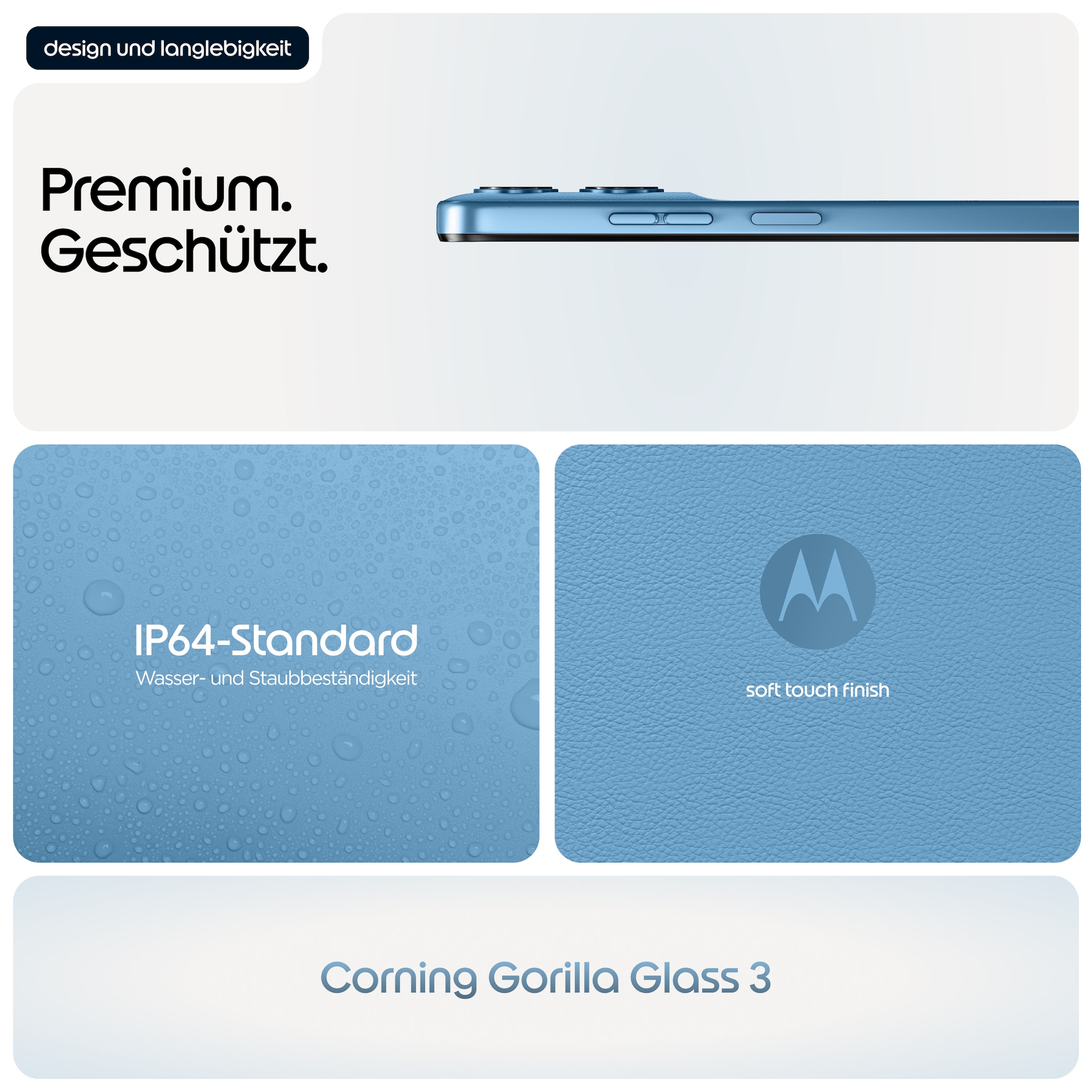 Motorola Smartphone »moto g 17« PANTONE® Alaskan Blue