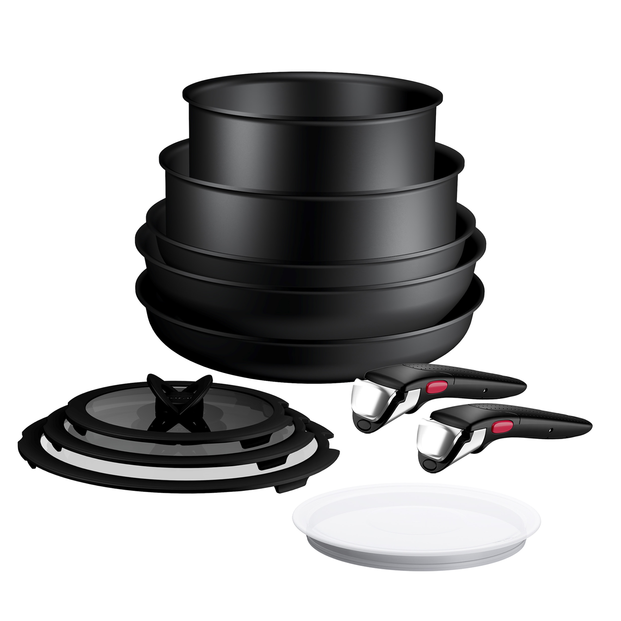 Tefal Pfannen-Set »Ingenio Excellence Fusion« Aluminium Set, 11 tlg. abnehmbarer Ingenio-Griff, Thermo-Signal, stapelbar, Induktion