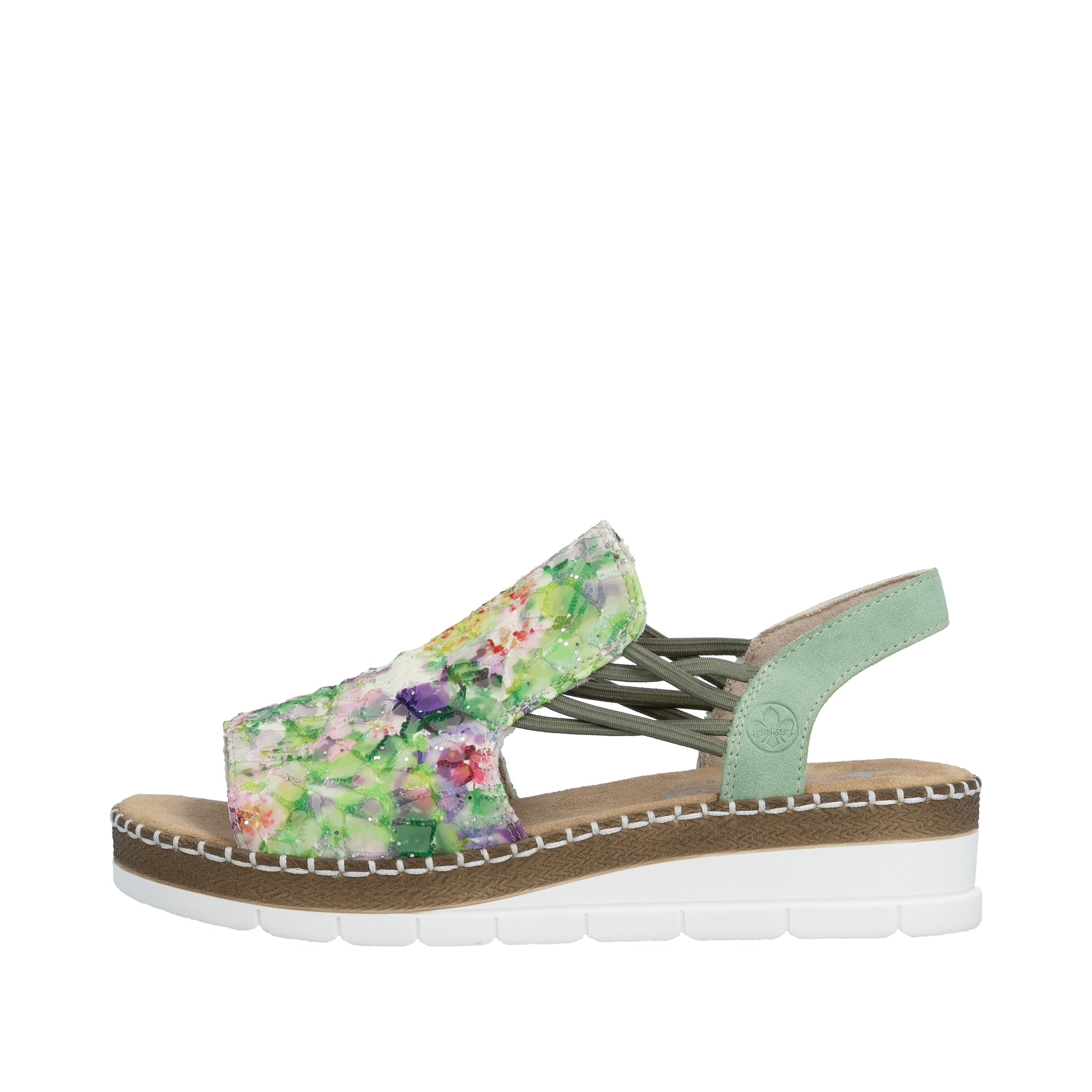 Rieker Sandale  Sommerschuh, Sandalette, Keilabsatz, in modischer Optik