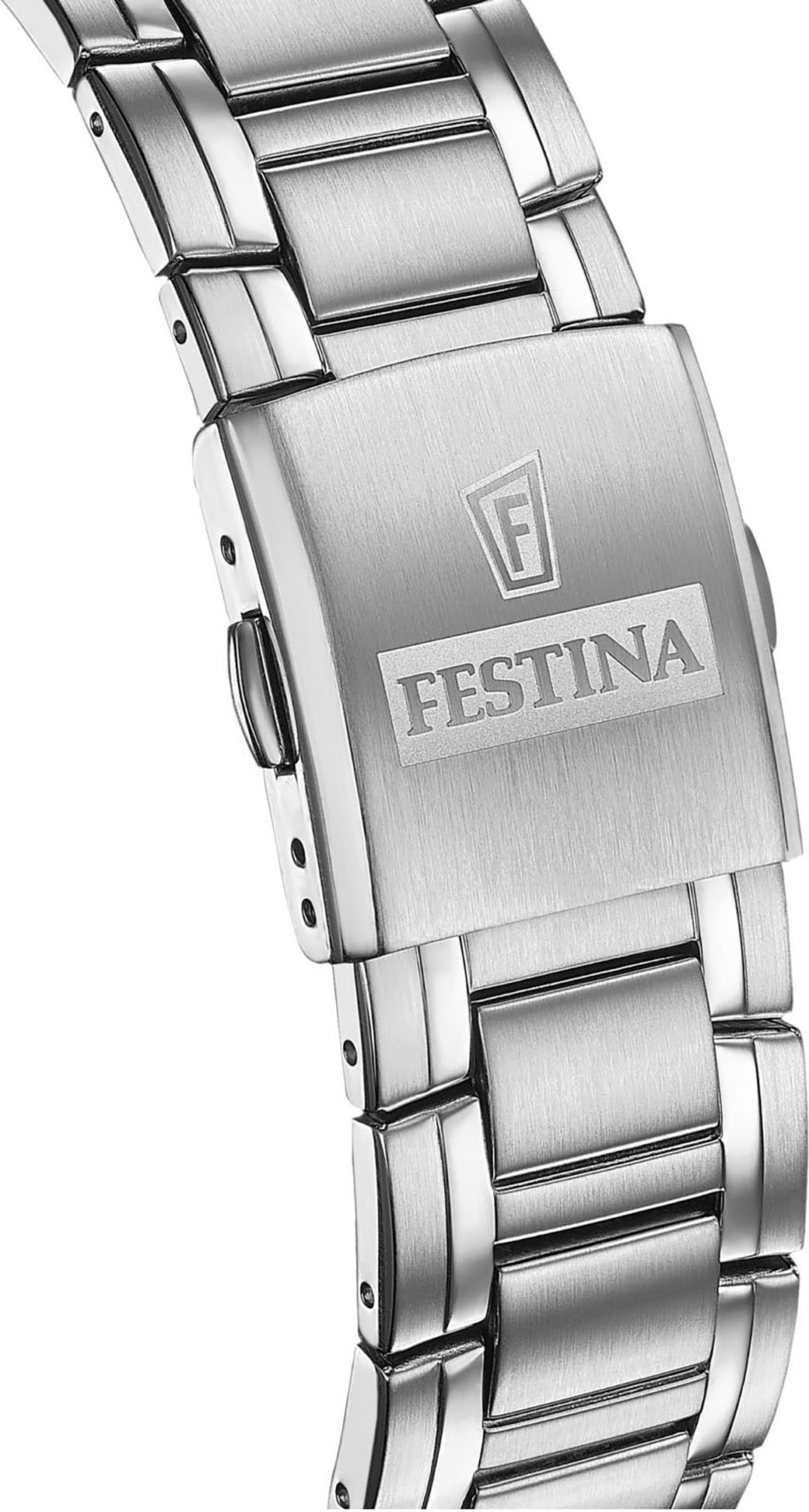 Festina Chronograph »Timeless Chronograph« Quarzuhr, Armbanduhr, Herrenuhr, Edelstahlarmband, analog, Tag