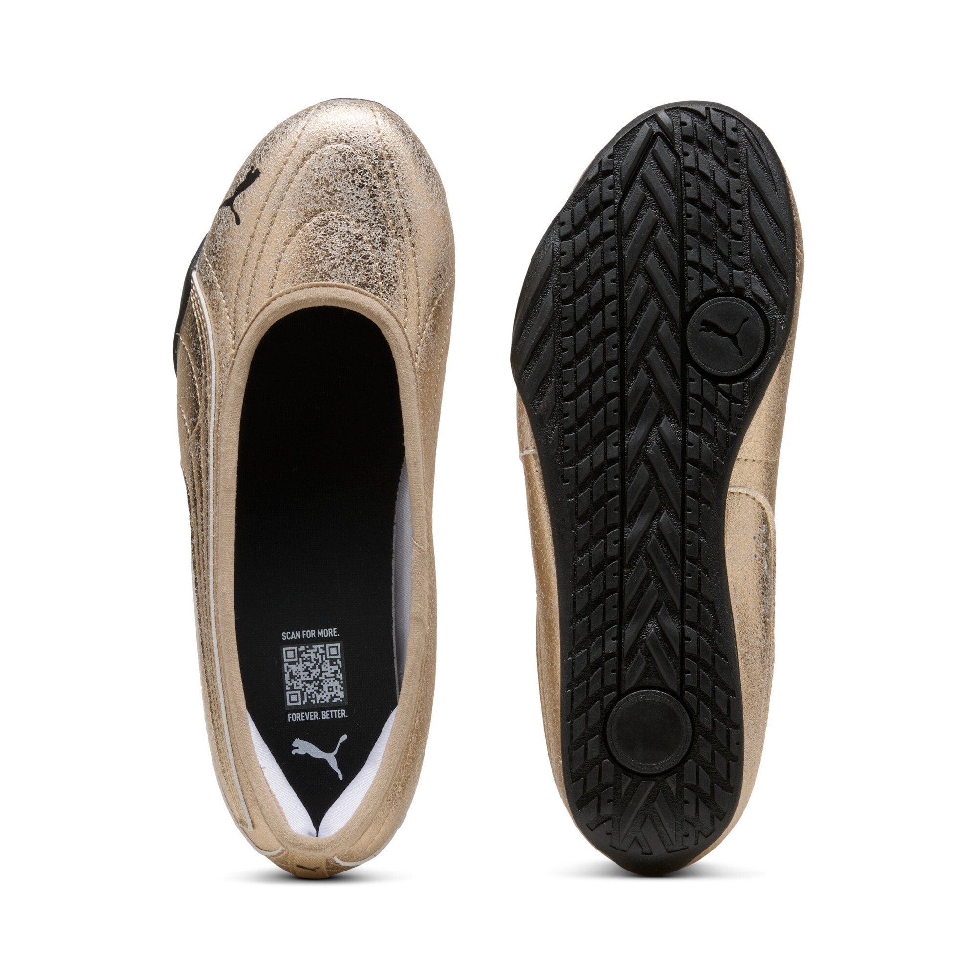 PUMA Sneaker »CATCH SOLEIL BALLERINA METALLIC WHISPER«  mit profillaufsohle aus Gummi, mit Textilmix und Textilfutter