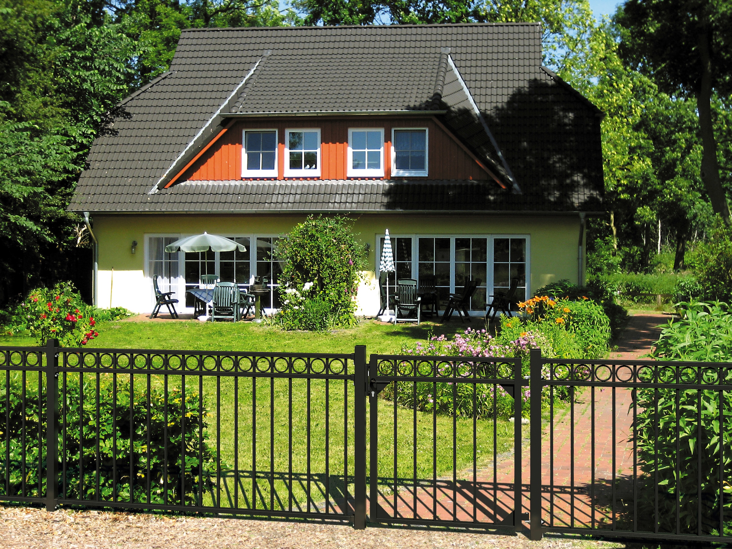 Alberts Metallzaun »Circle« Höhe: 100 und 120 cm, Gesamtlänge: 10 m, zum Aufschrauben