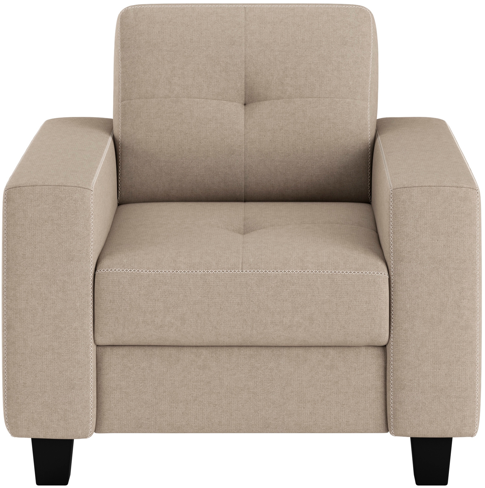 Places of Style Sessel »Varese«, Kreuznaht in beige