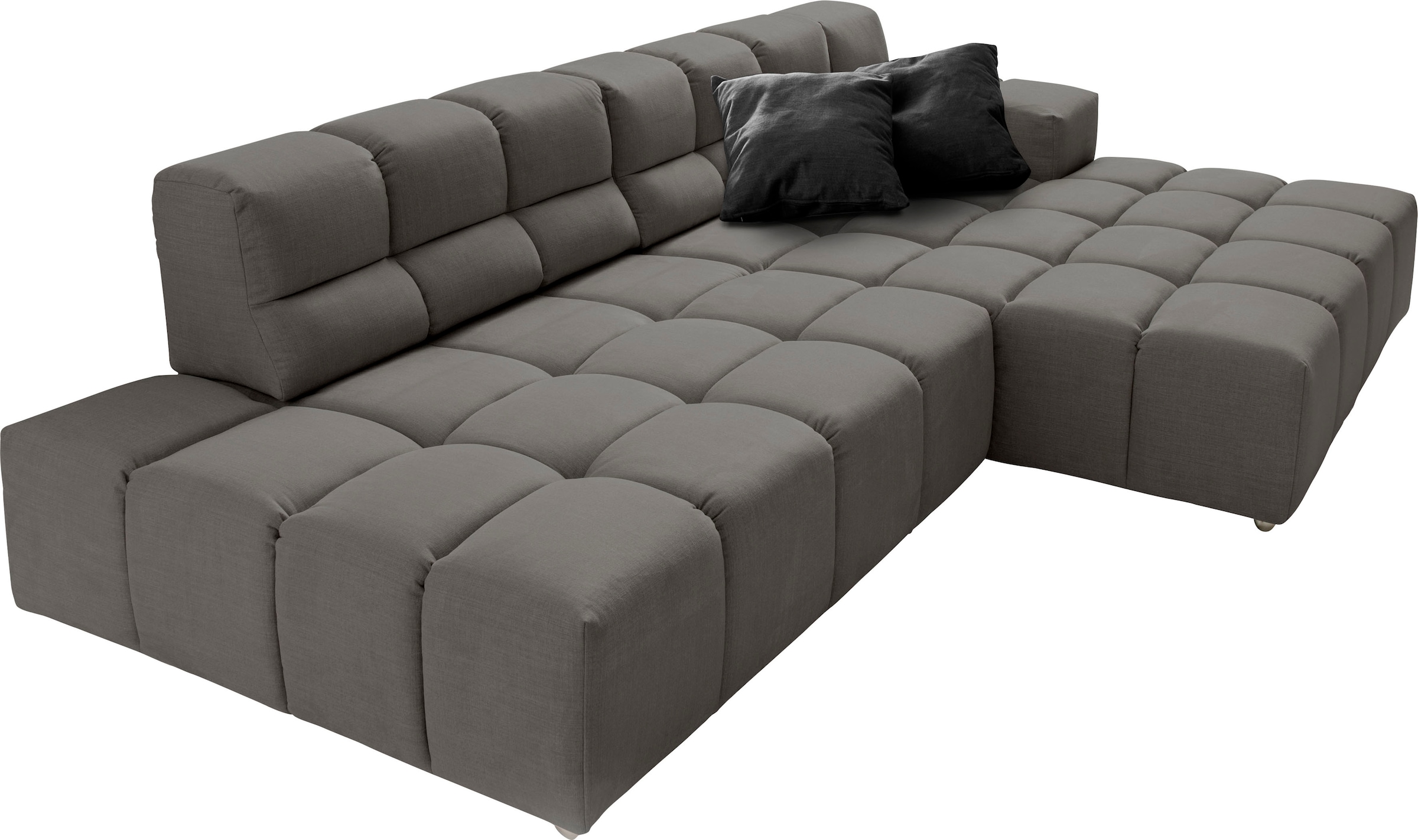 designwerk Ecksofa »Temple, Designsofa trifft hohen Sitzkomfort, L-Form«, Recamiere links oder rechts, mit Sitztiefenverstellung