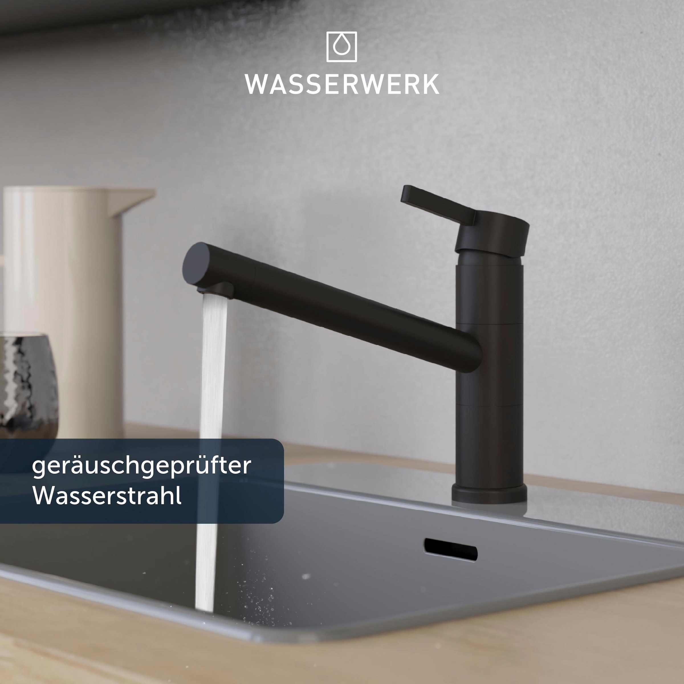 WASSERWERK Spültischarmatur »WK 6, Wasserhahn, Küche, Einhebelmischer«, 150° schwenkbar, geräuscharm