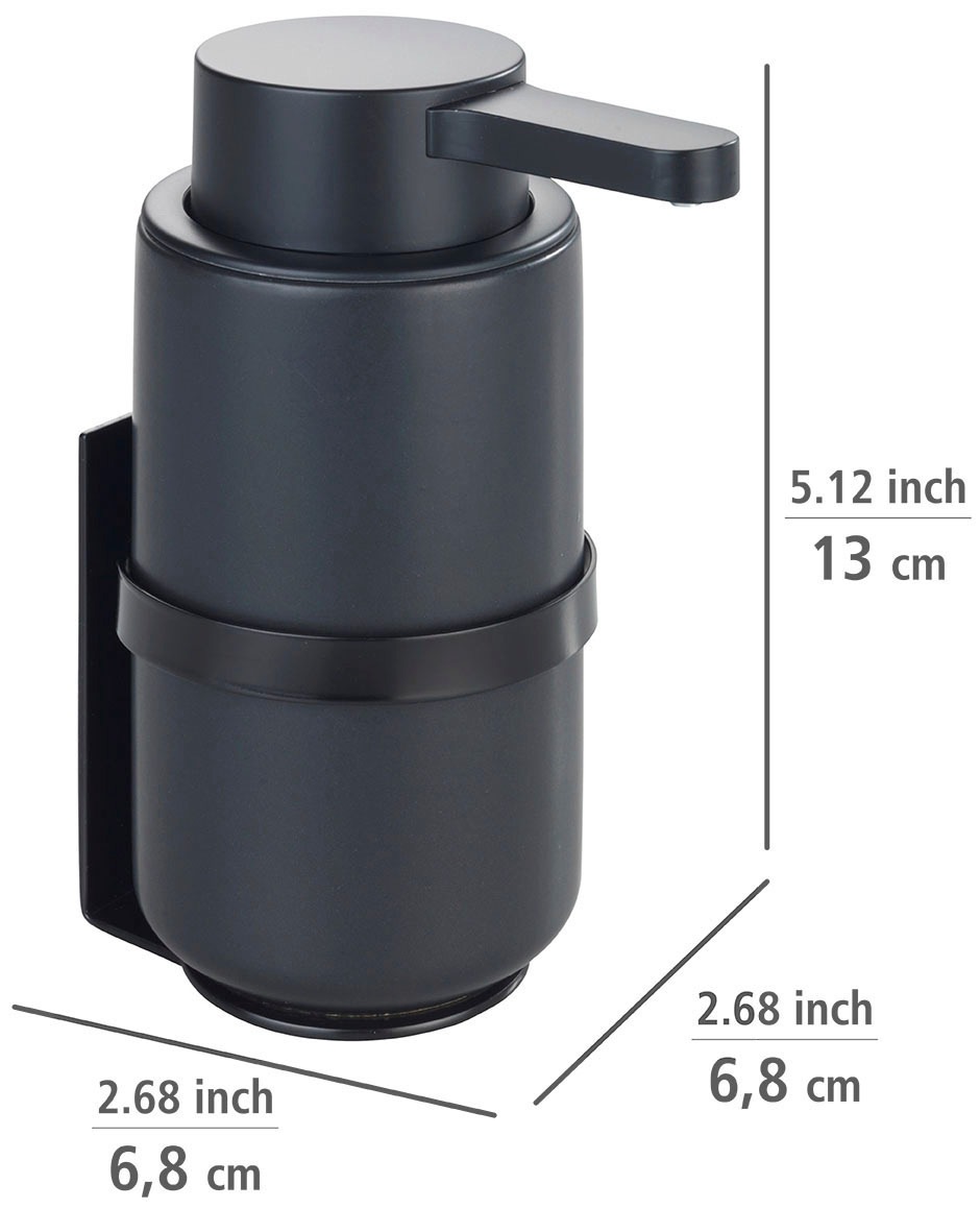 WENKO Seifenspender »Woya«, (1 tlg.), Schwarz, Keramik, 250 ml