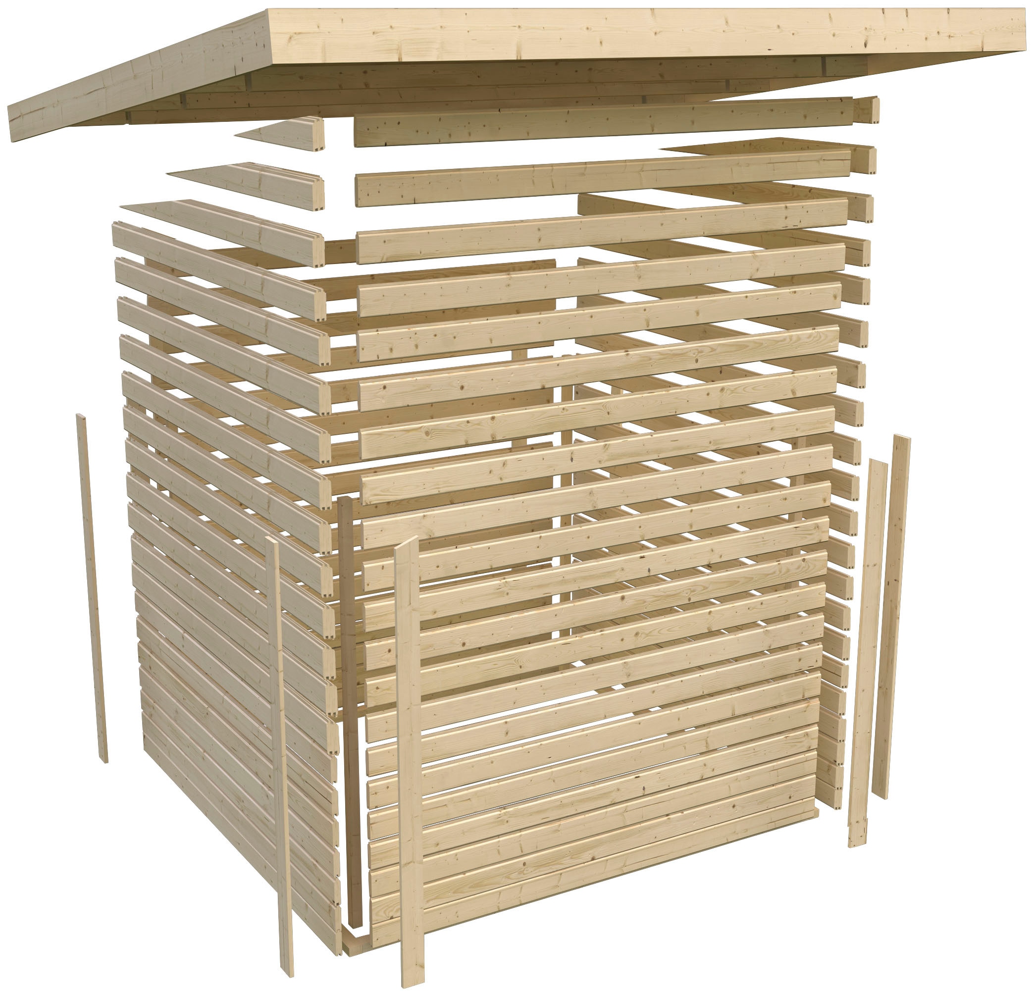 Karibu Saunahaus »Talo 1« Set,  Ofen 9 kW Bio externe Strg easy