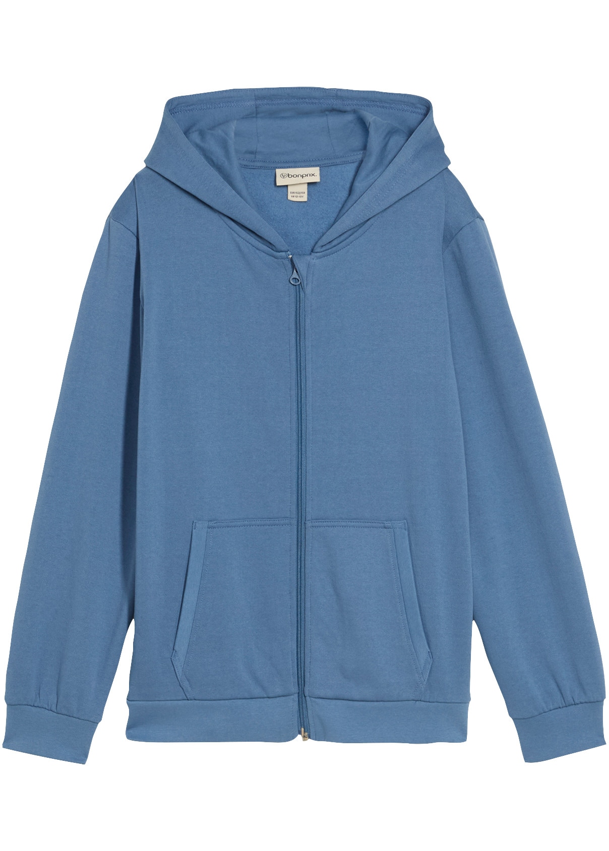 bonprix Kapuzensweatjacke für Jungen, aus Baumwolle und Polyester, bequeme Passform, mit Kapuze
