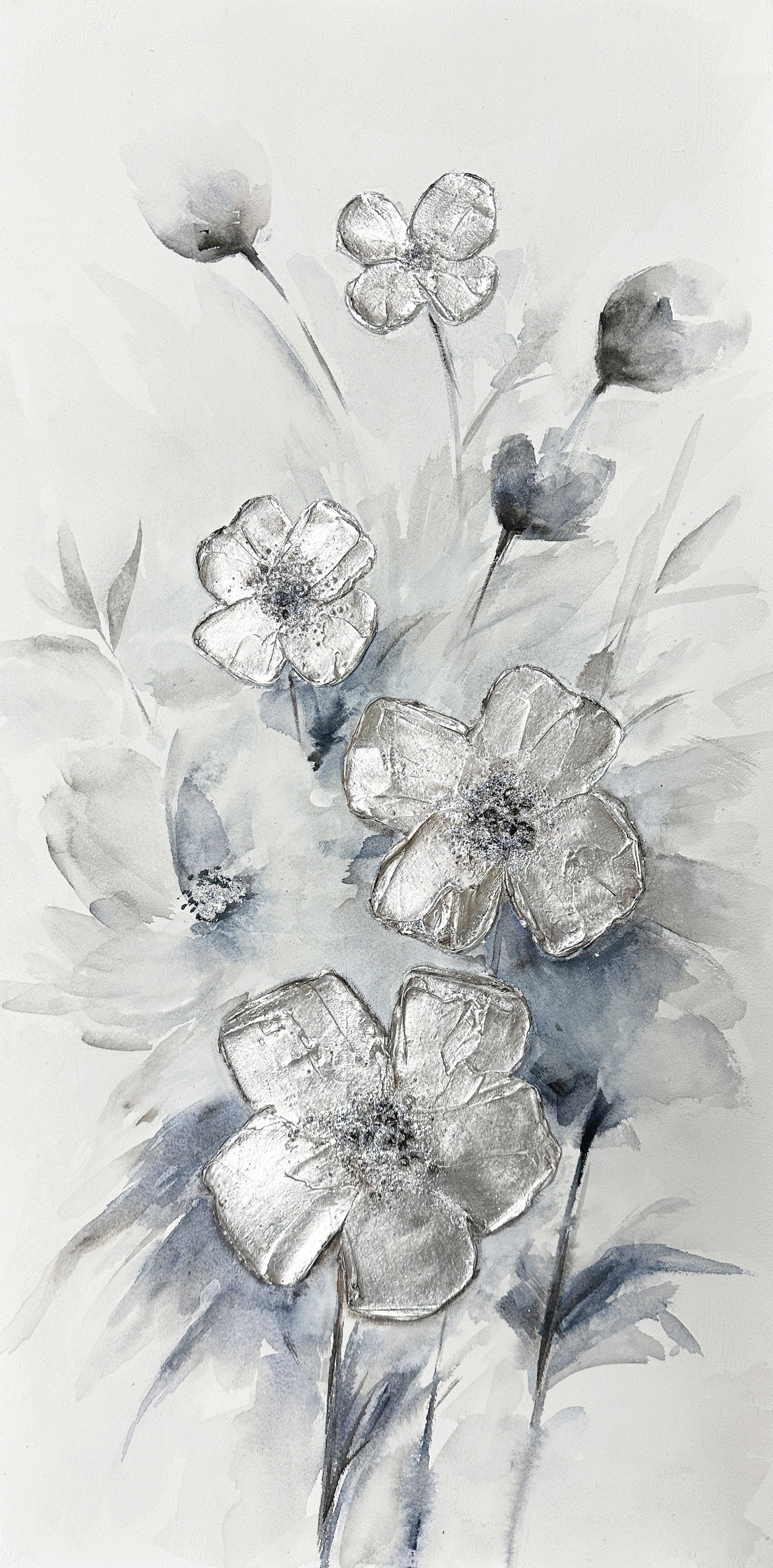 Bönninghoff Ölgemälde, Blumen-Blumenbilder-Pflanzen-Pflanzenbilder-Kunst-Modern, (1 St.), jedes Bild ein Unikat