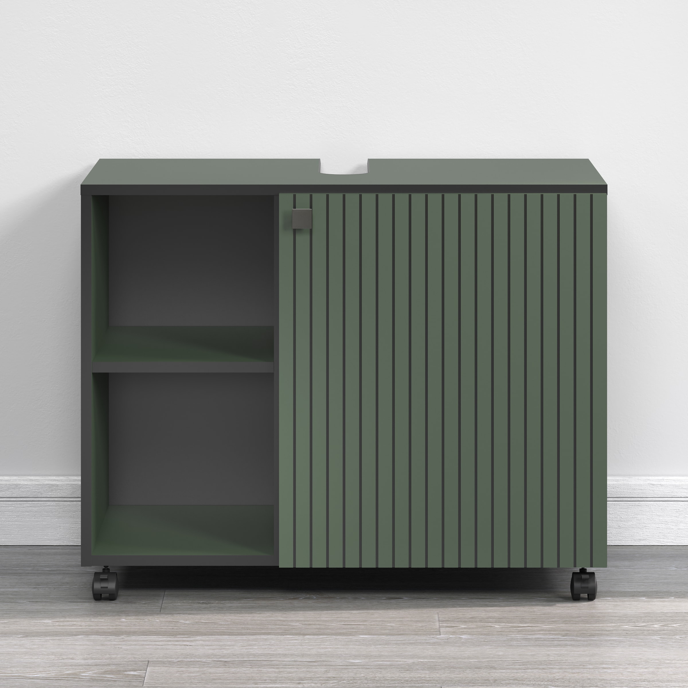 welltime Waschbeckenunterschrank »Amrum«, (1 St.), Waschtisch auf Rollen - (B/T/H) wahlweise 60-80/42/64 cm