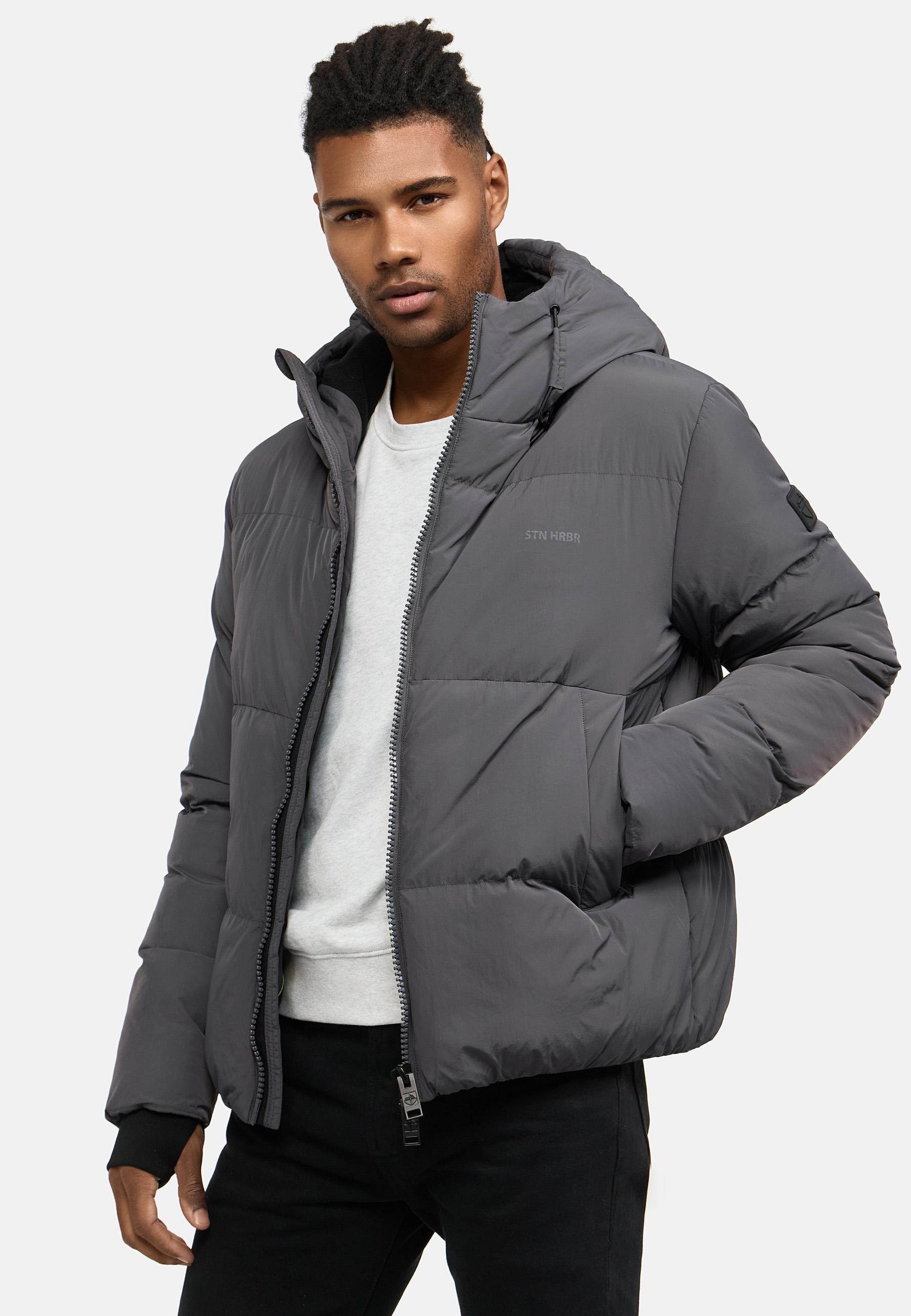 Stone Harbour Steppjacke »Winterjacke Tayroos XX«, mit Kapuze, Gesteppte Herren Winterjacke mit Kapuze