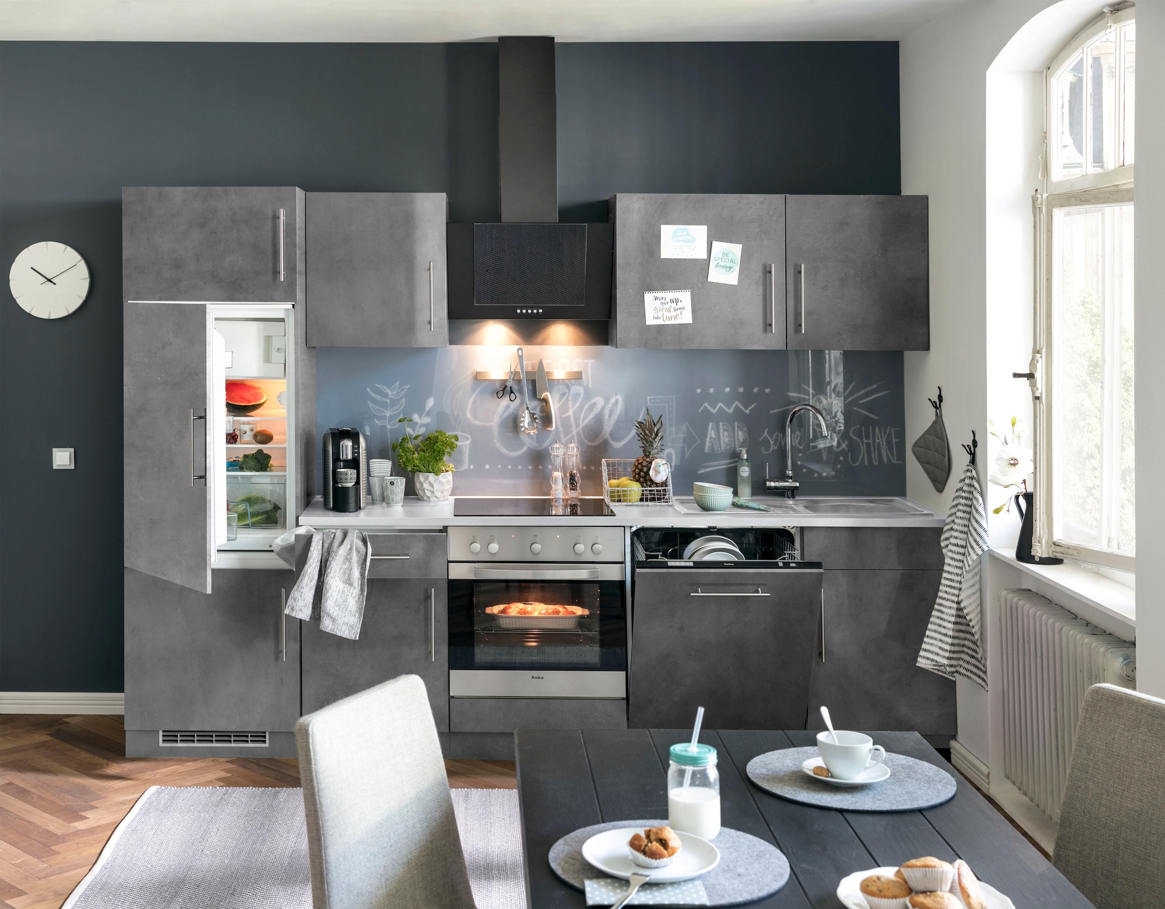 wiho Küchen Küchenzeile »Cali« ohne E-Geräte, Breite 280 cm