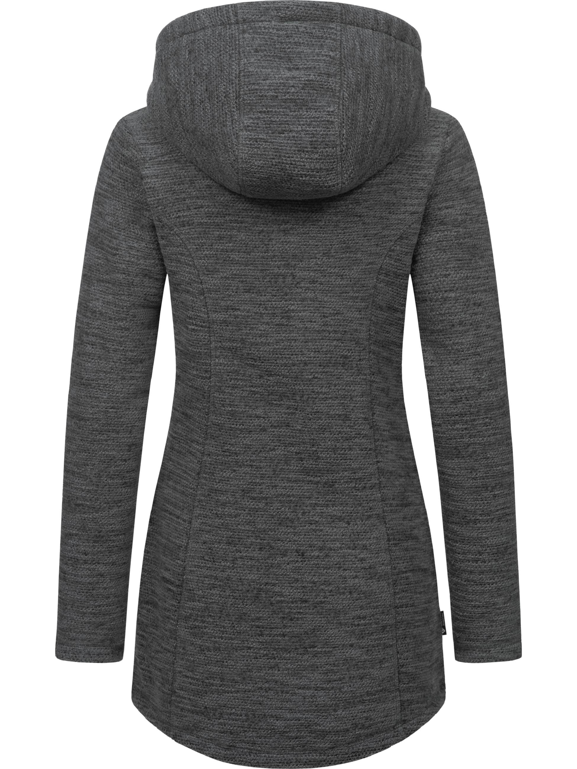 Ragwear Kapuzensweatjacke »Longstrickjacke Leysha Melange«