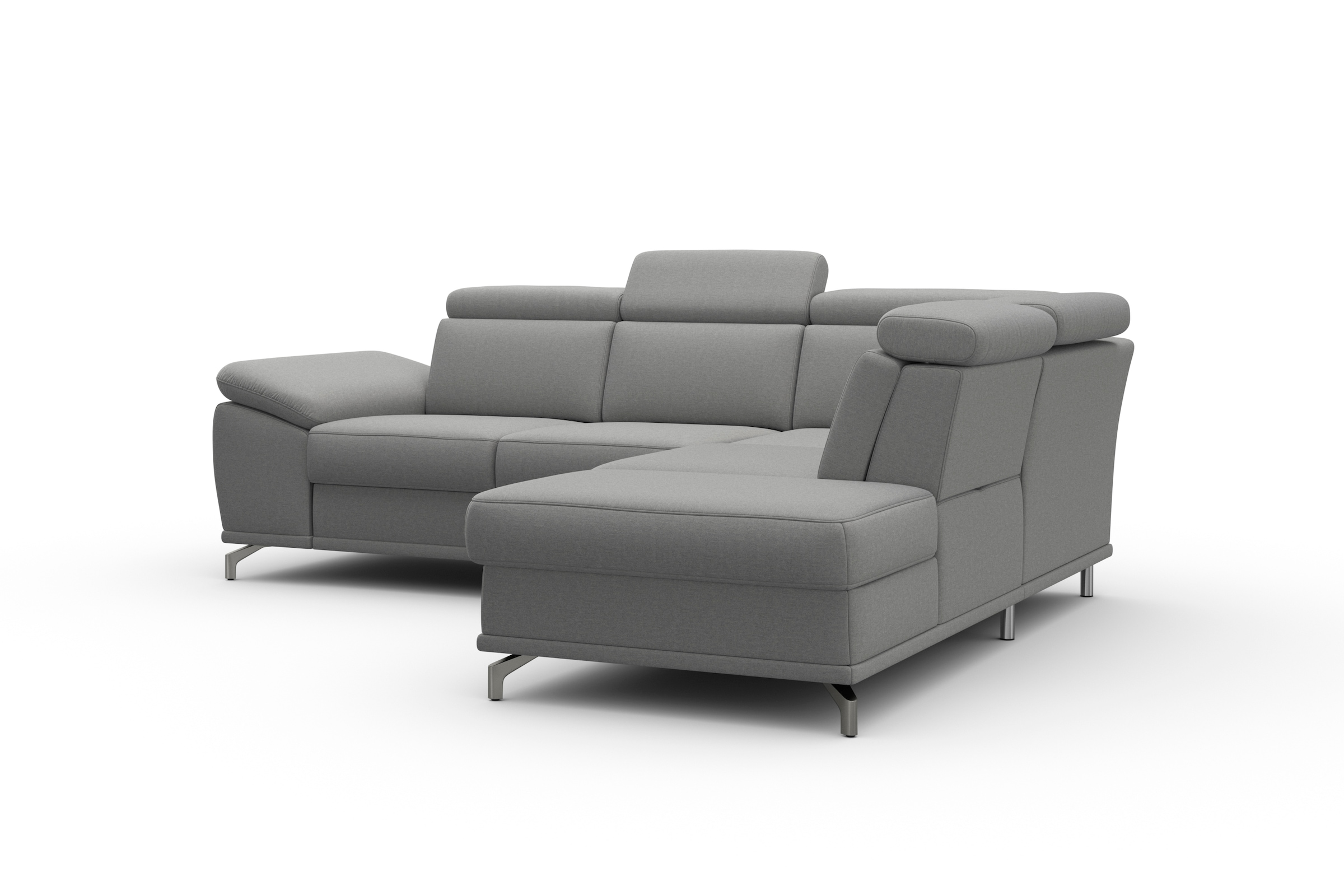 sit&more Ecksofa »Cabrio L-Form, B: 274 cm, mit Sitztiefen-, Arm- & Kopfteilverstellung« 3 Nierenkissen, Federkern, optional Bettfunktion und Stauraum
