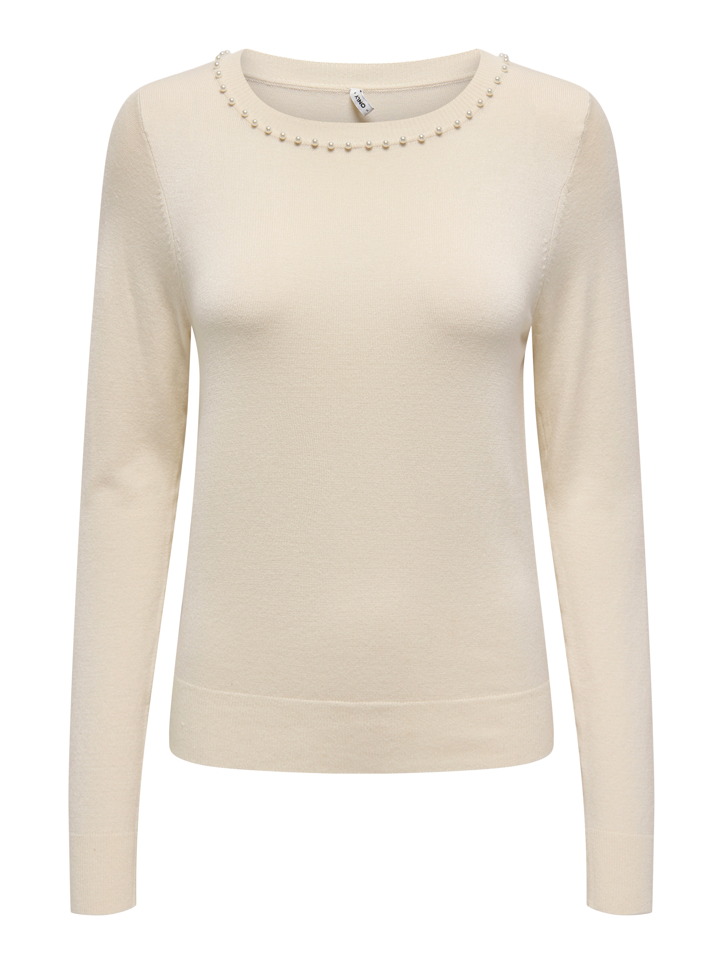ONLY Strickpullover »ONLVENICE LIFE LS PEARL O-NECK CC KNT«