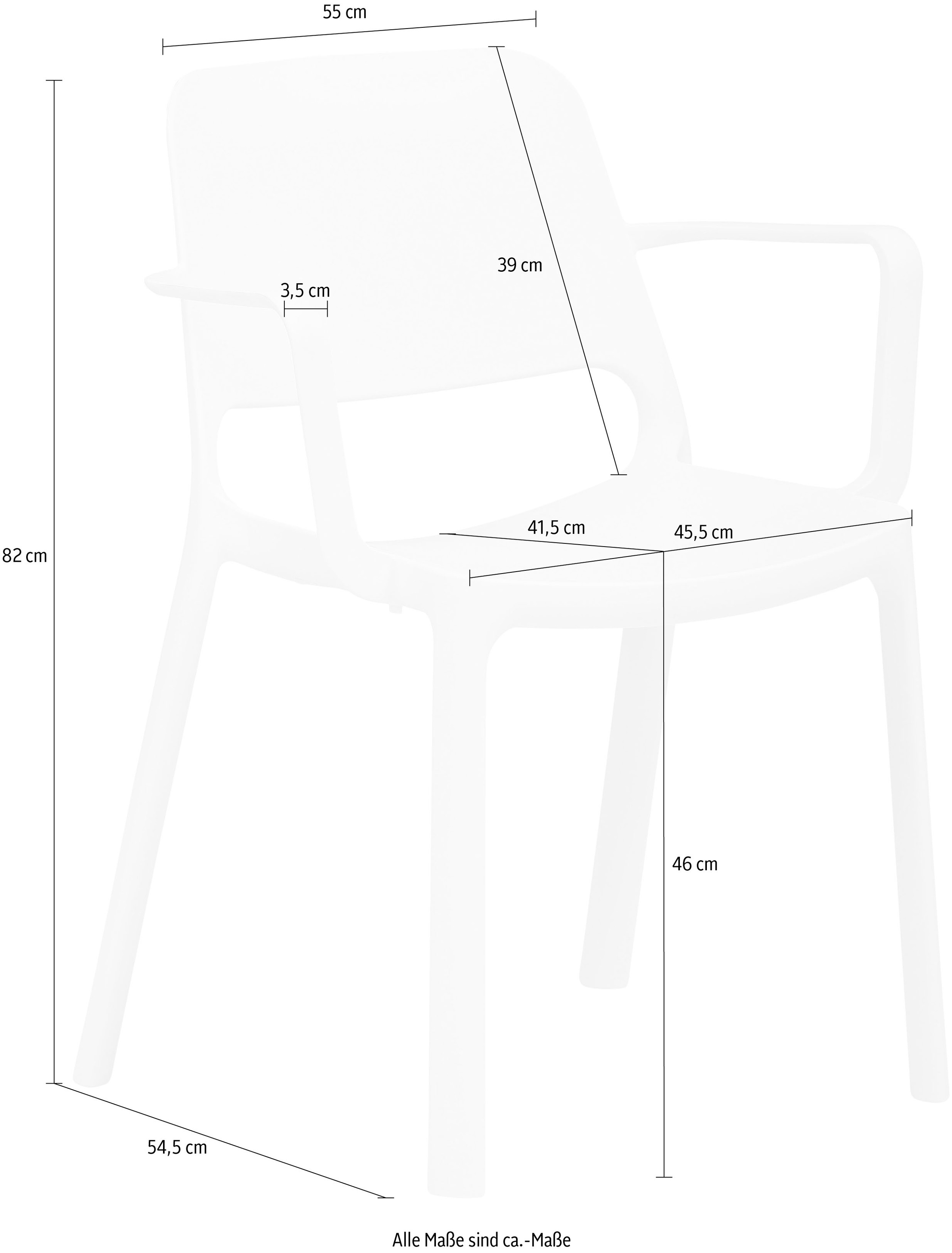 Mayer Sitzmöbel Stapelstuhl »Stapelstuhl myNUKE« (Set) stapelbar