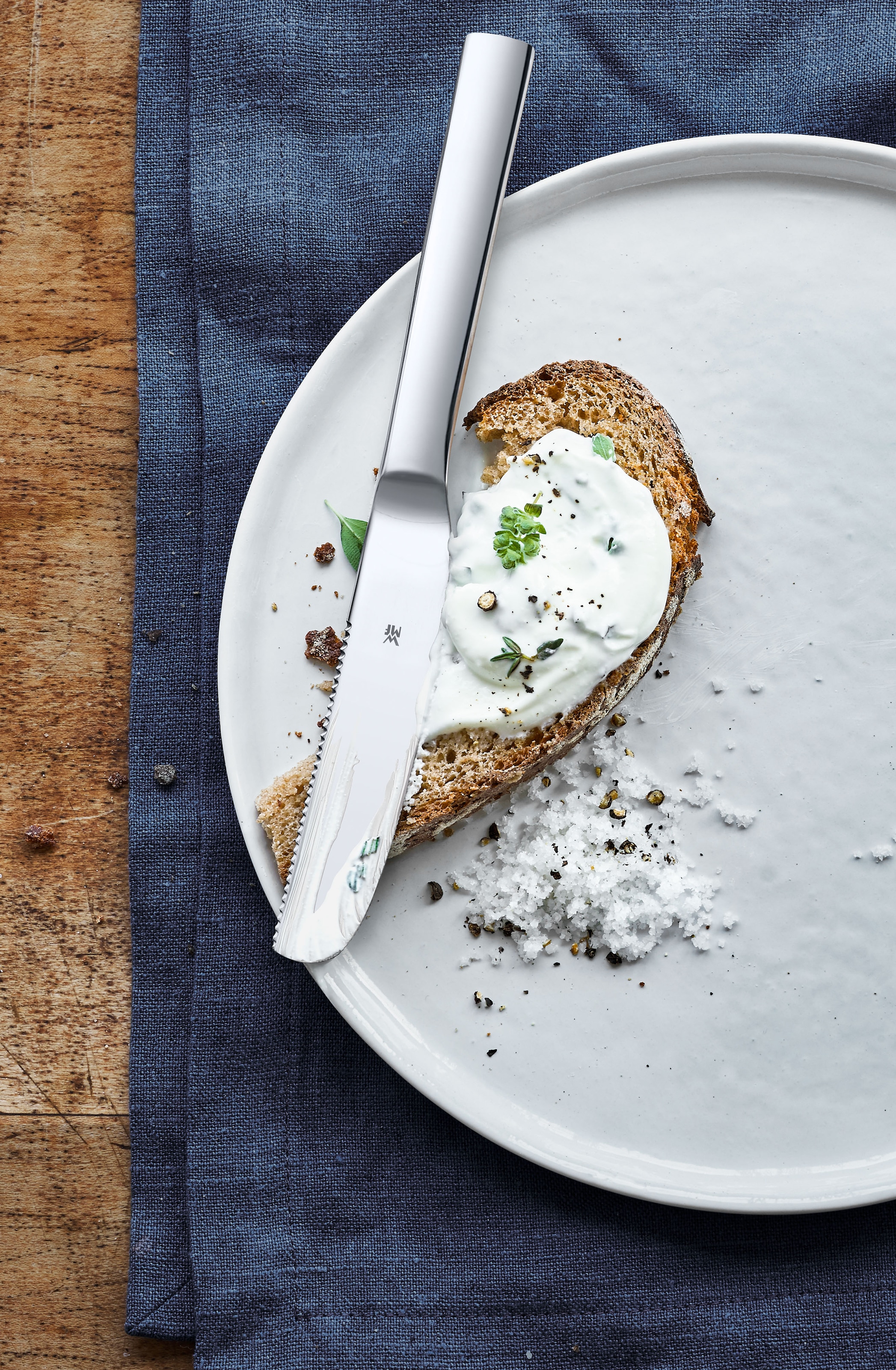 WMF Besteck-Set »Nuova« 2-tlg., Wellenschliff, 19,5 cm, Cromargan Edelstahl rostfrei 18/10